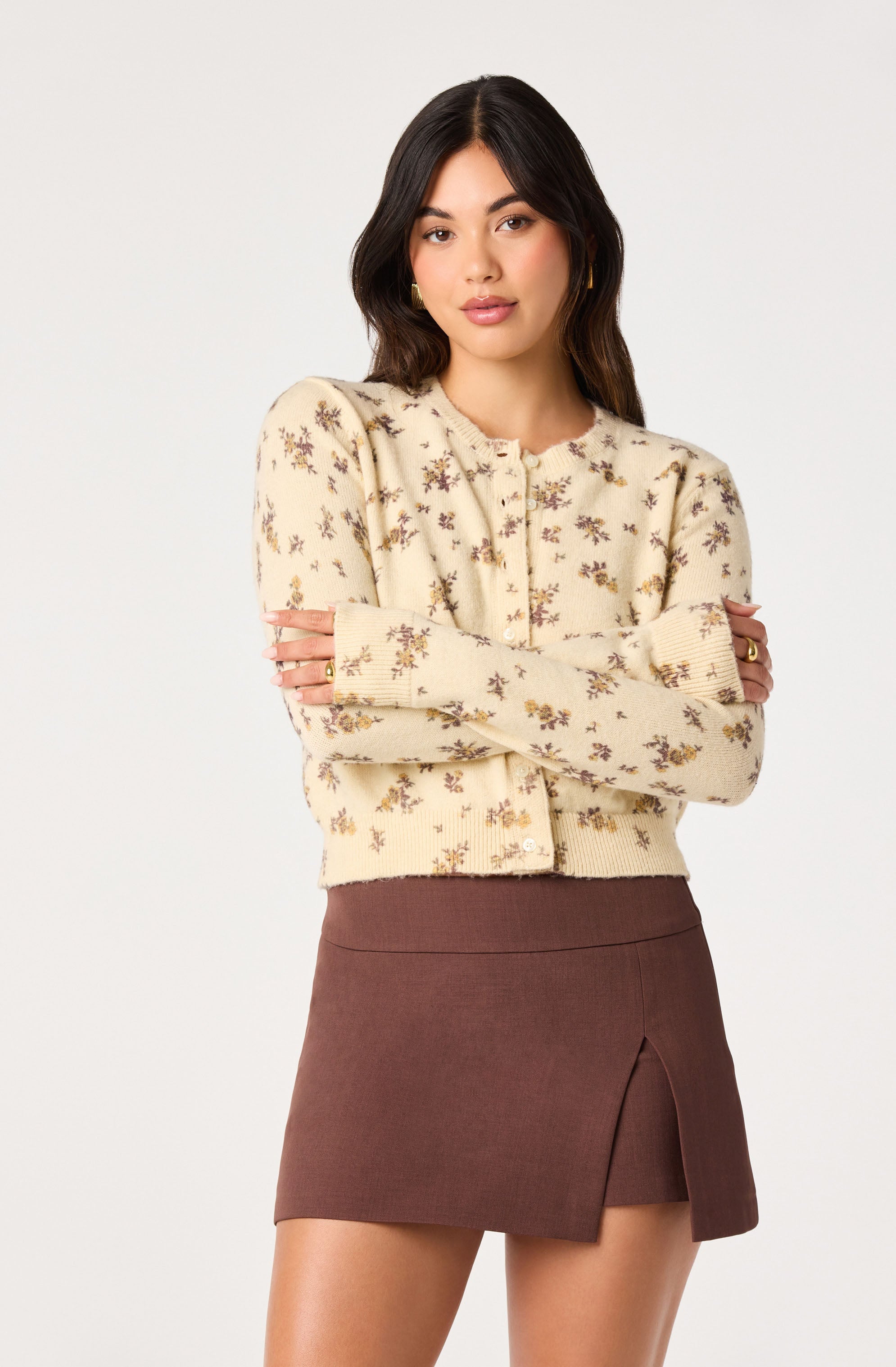 Mary Cardigan - Yellow Floral