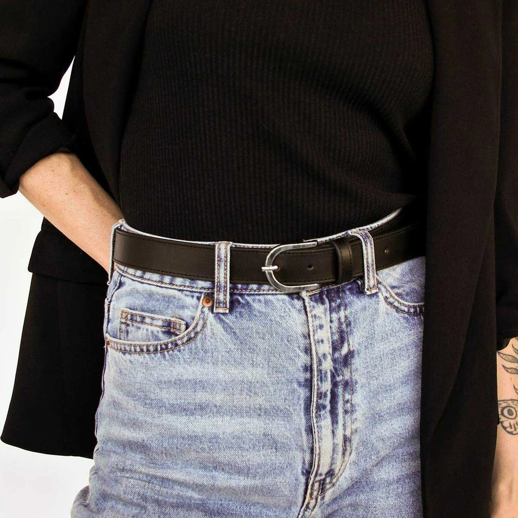 The Accent Belt - Black & Sliver