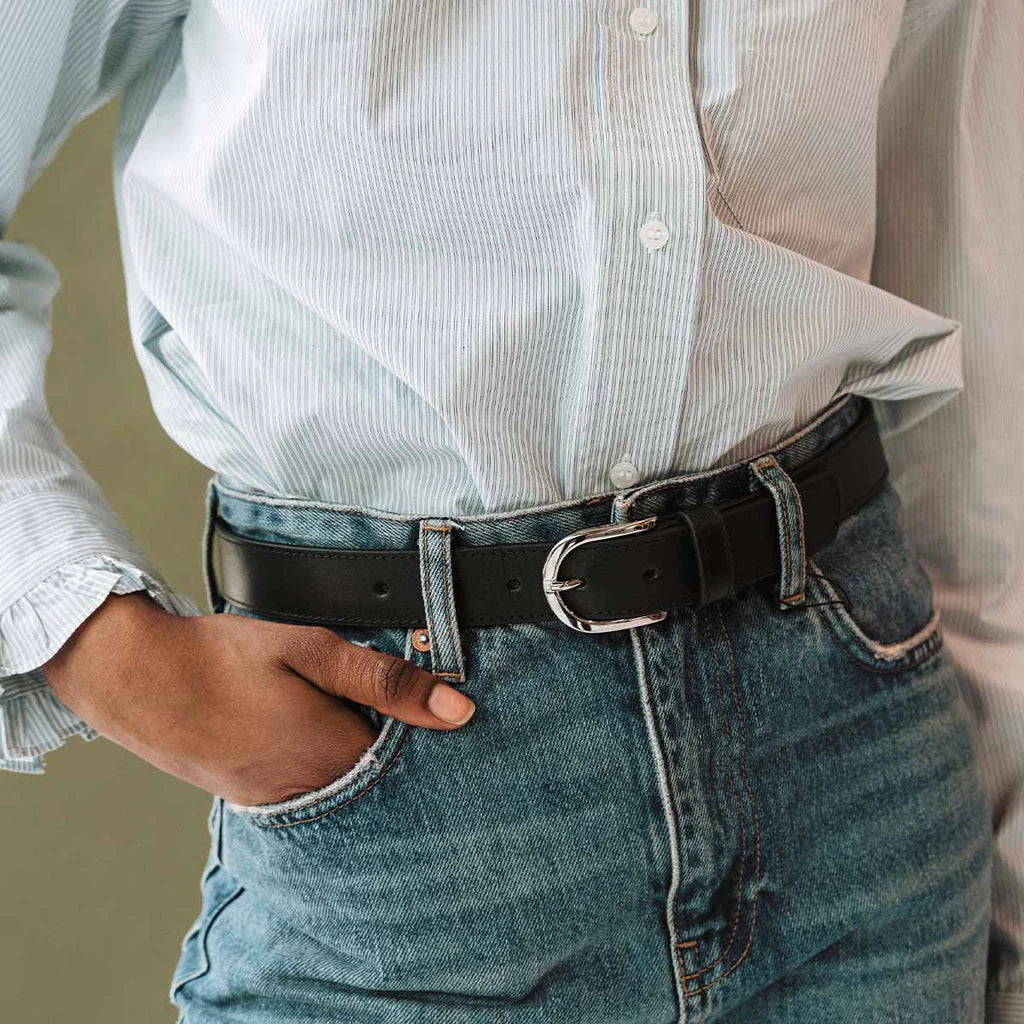 The Accent Belt - Black & Sliver