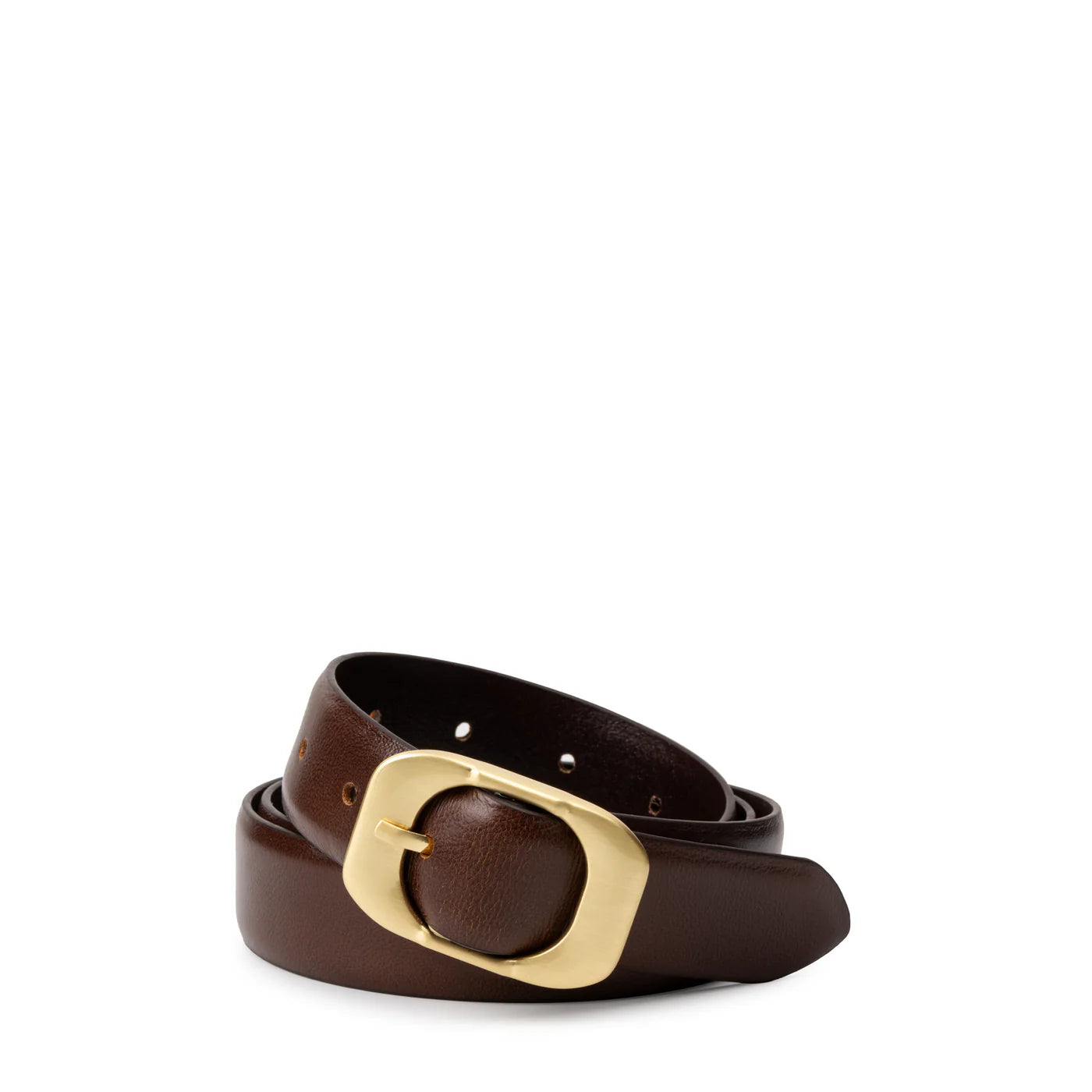 100% vegetable tanned leather brown belt