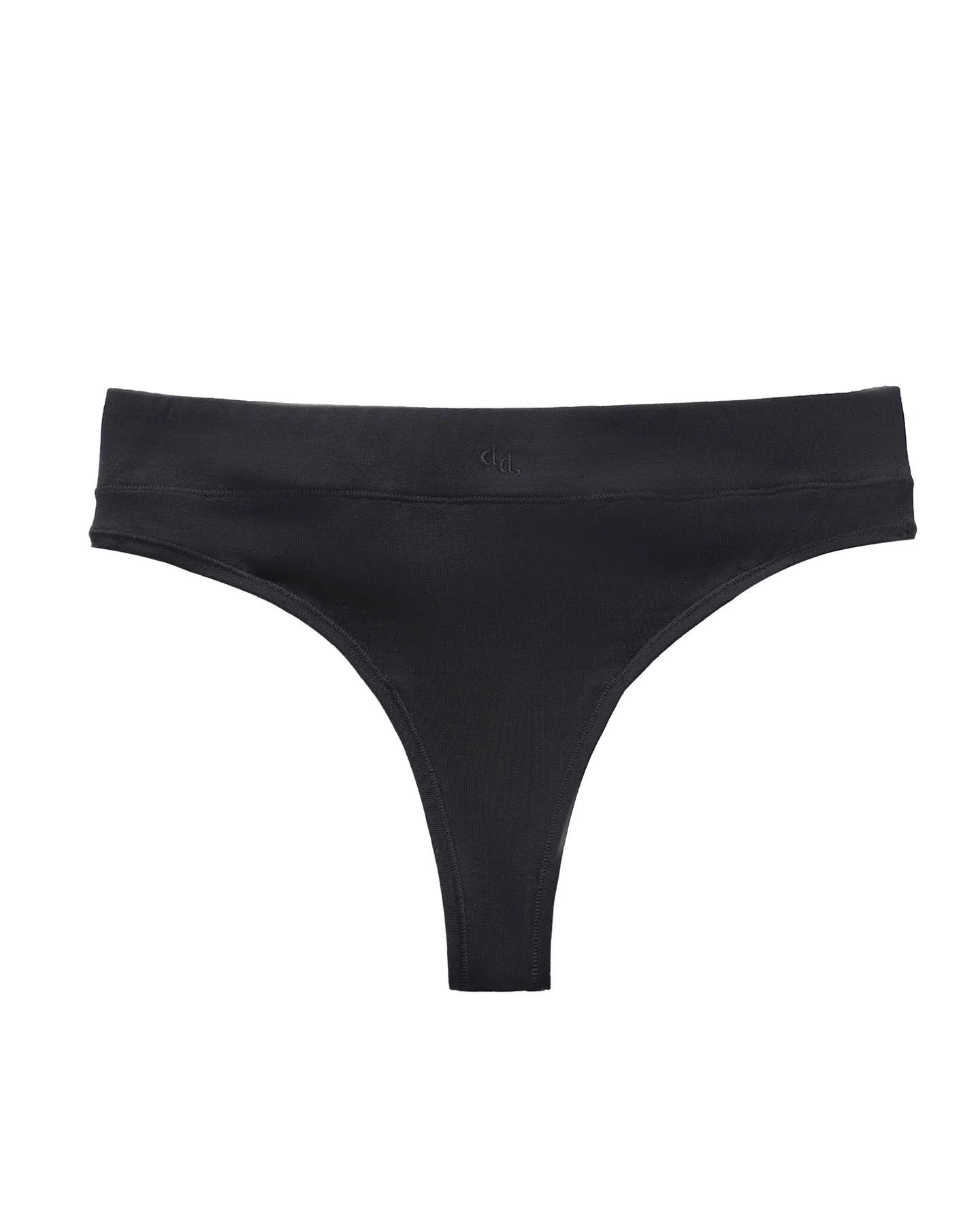 Organic Cotton Thong - Noir