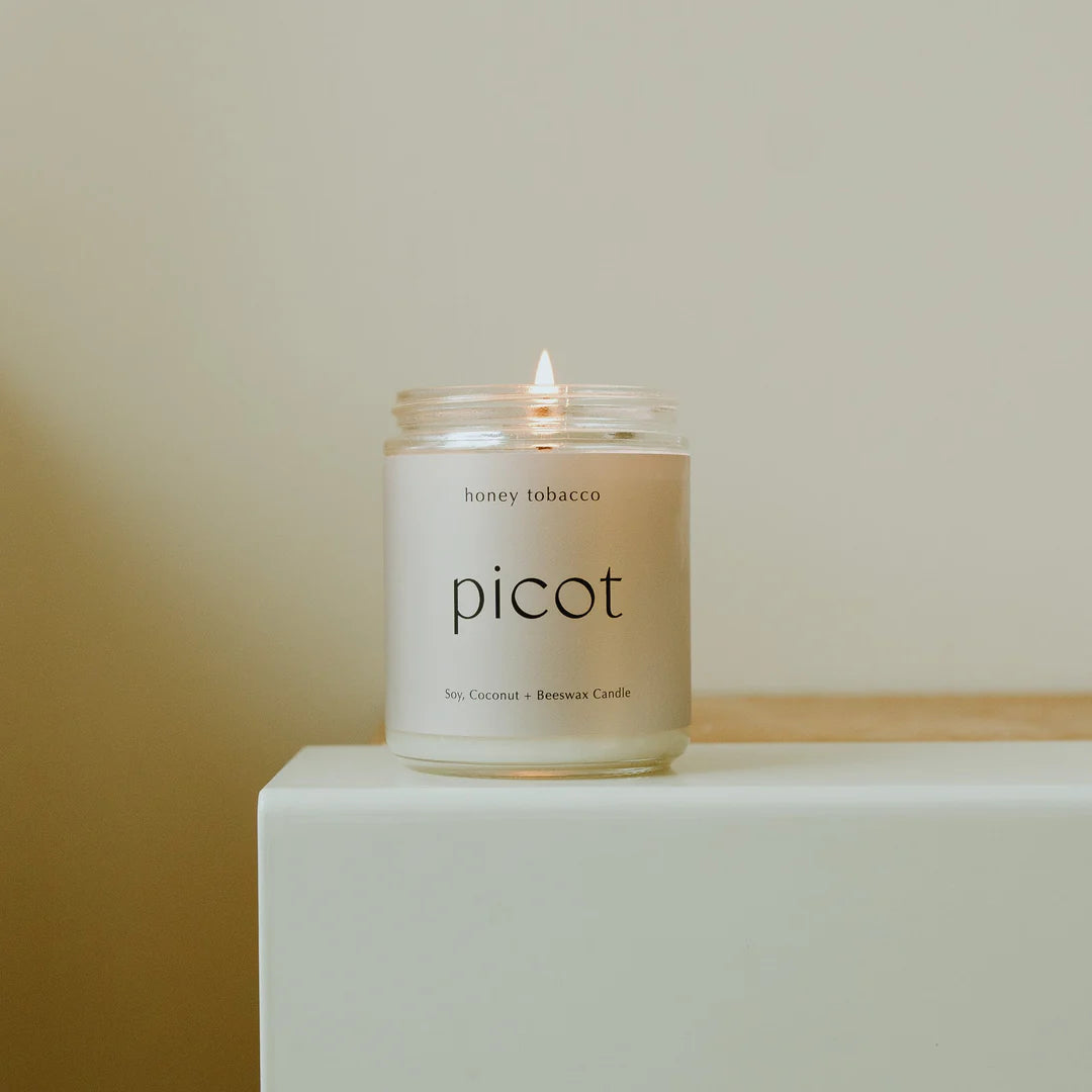 soy coconut and beeswax honey tobacco candle