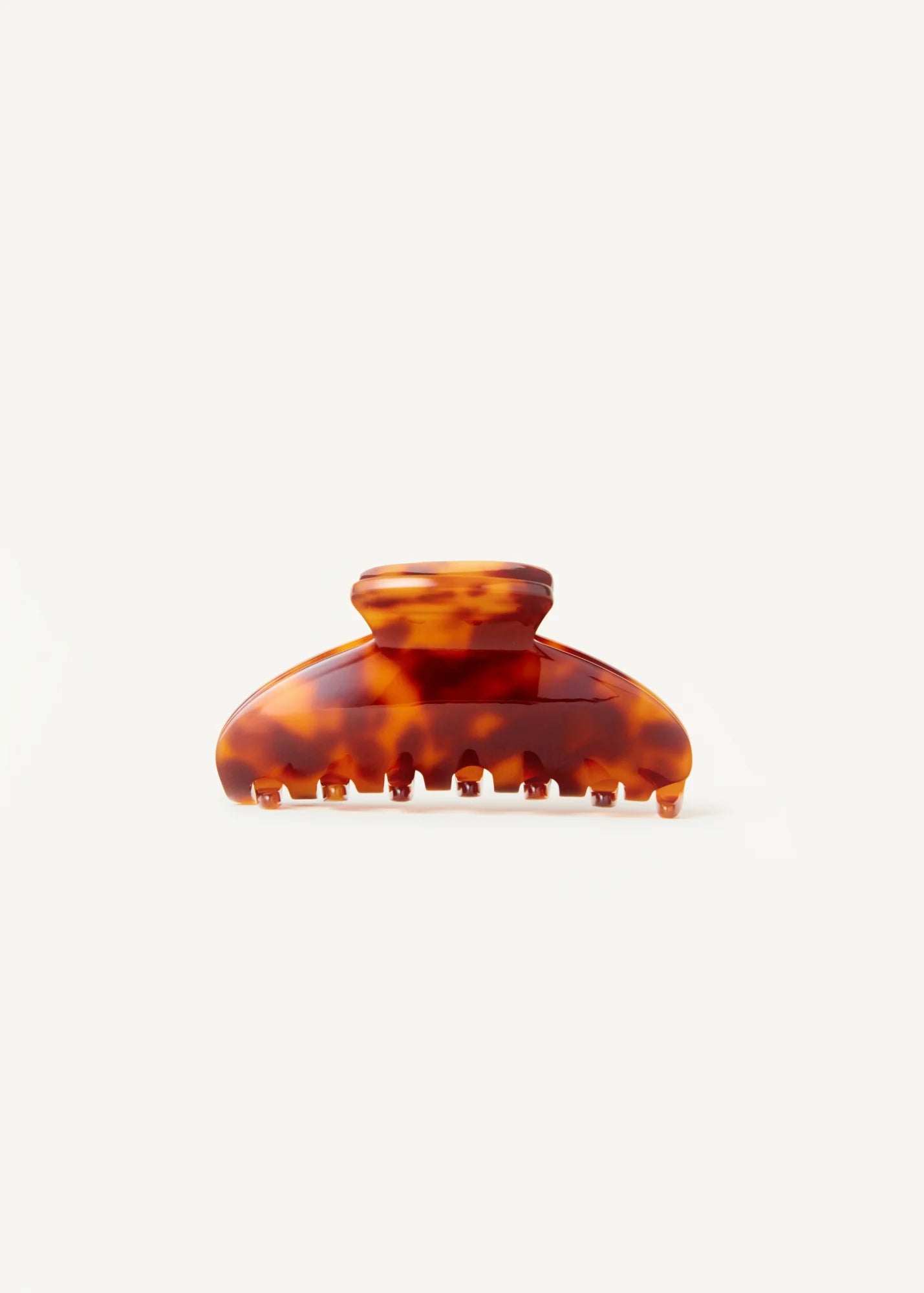 Kov Essentials Demi Clip in Tortoise small sustainable hair clip front view