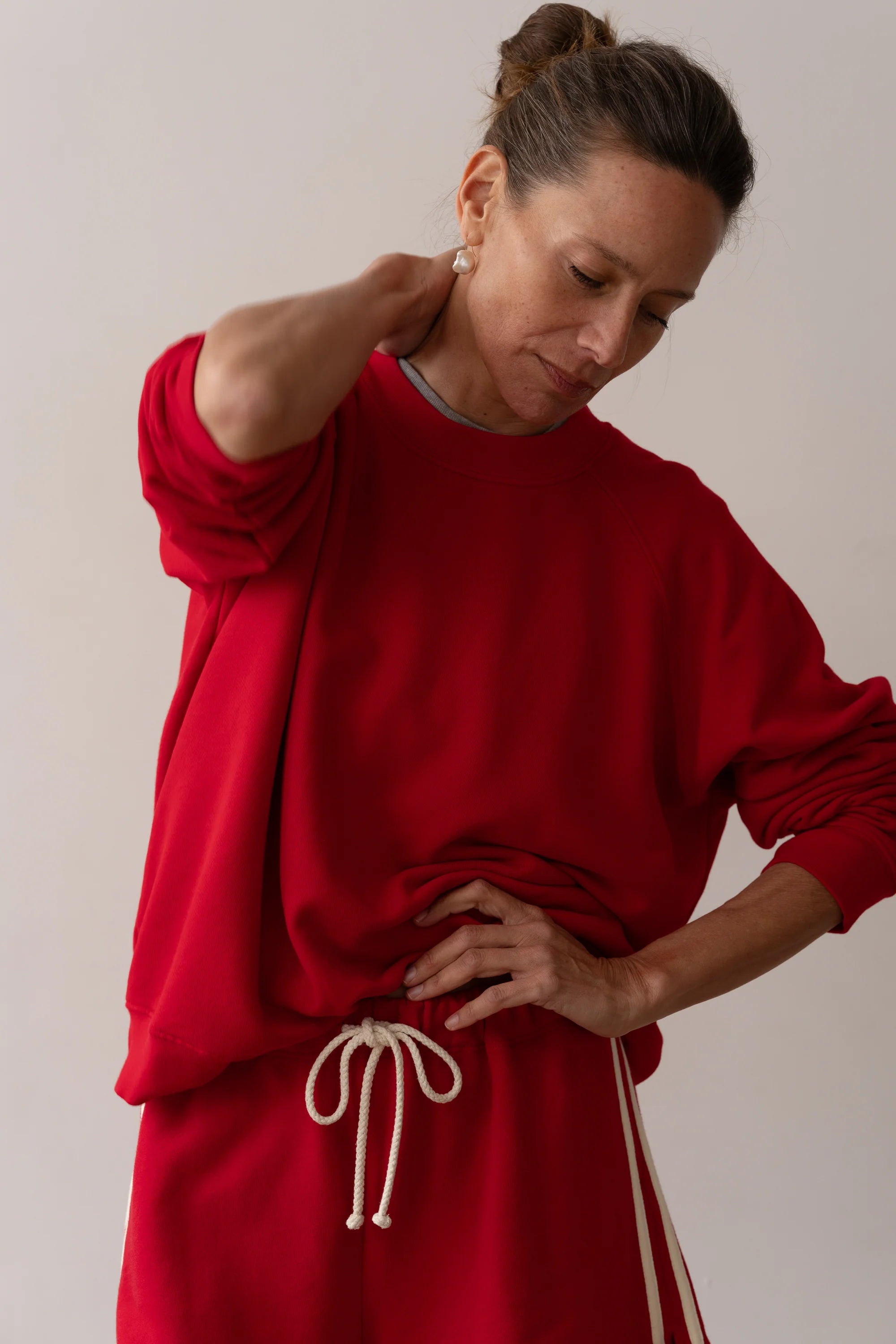The Eco-Terry Crewneck  - Bell Pepper