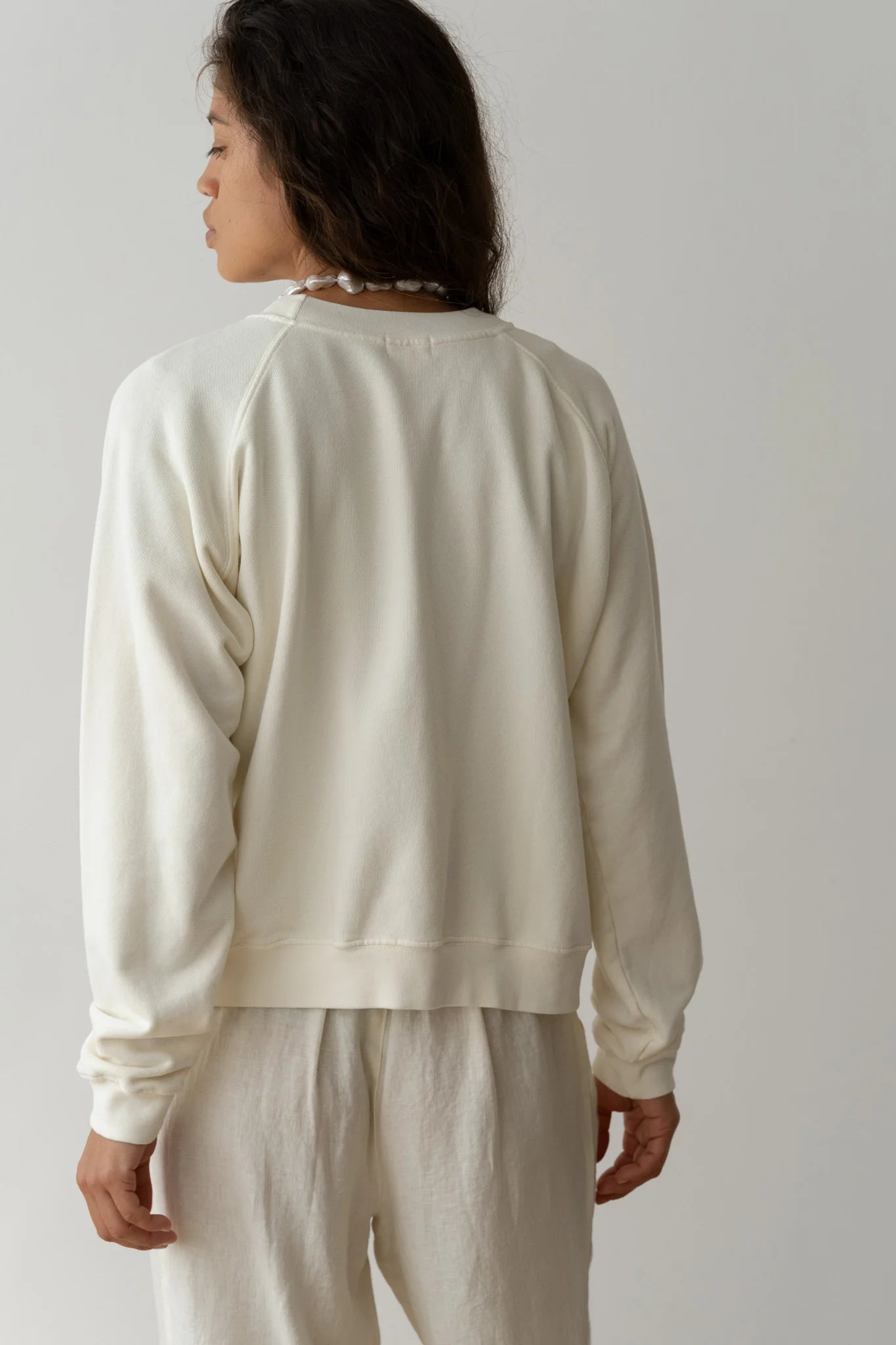 The Eco-Terry Crewneck - Cream