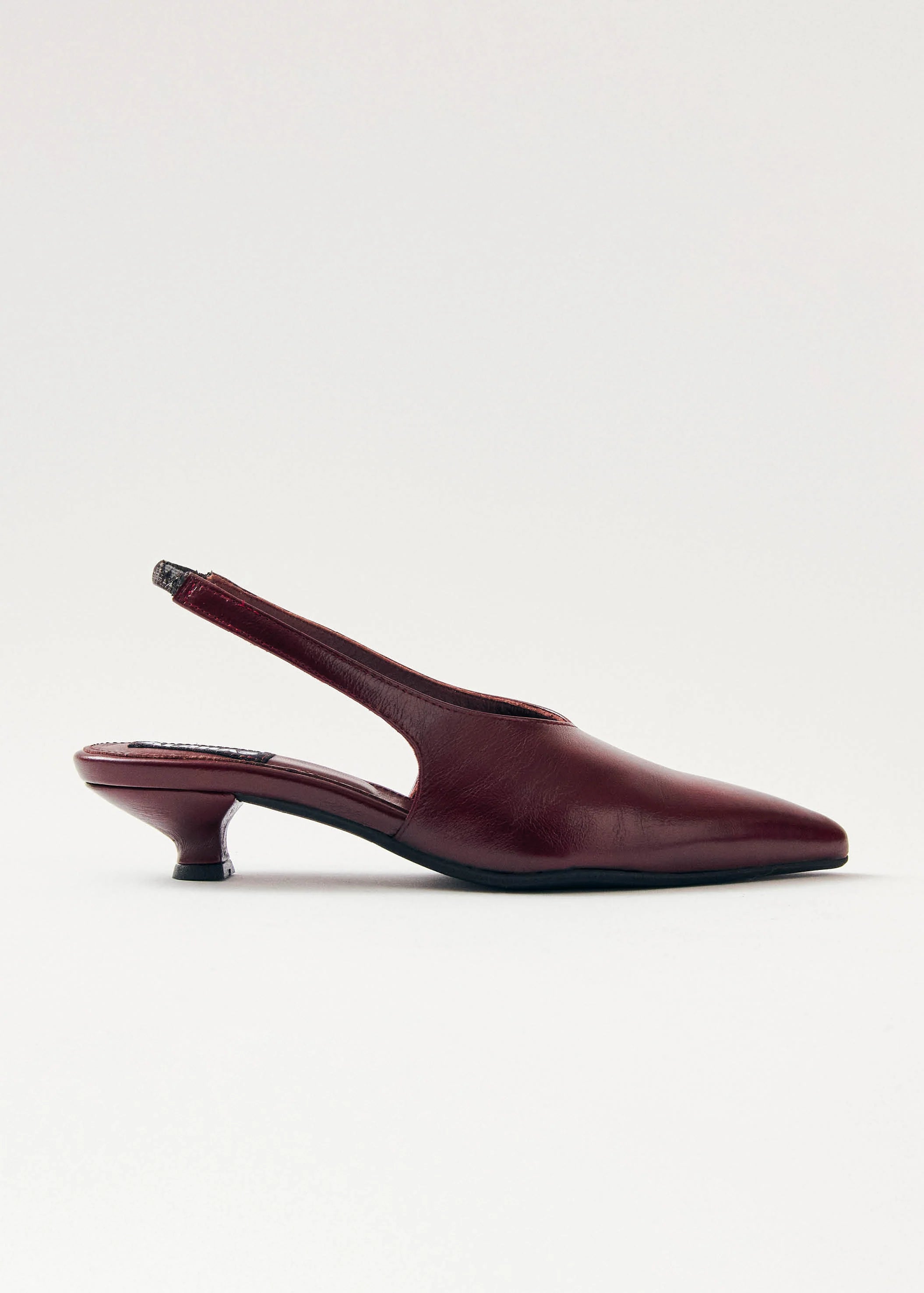 Eros Leather Pumps – Burgundy