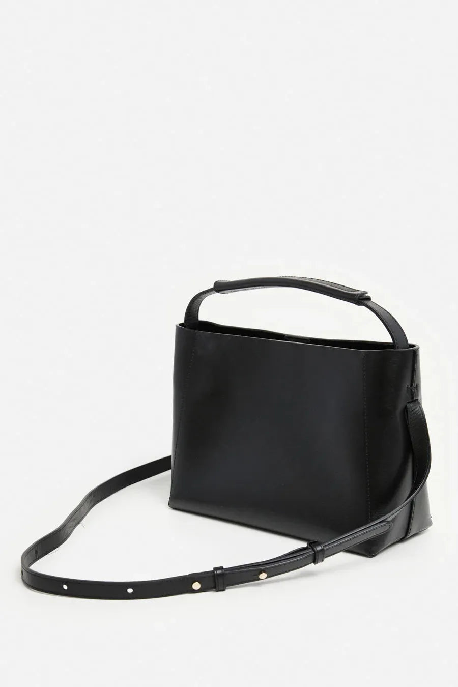 Hedda Midi Handbag - Leather Black