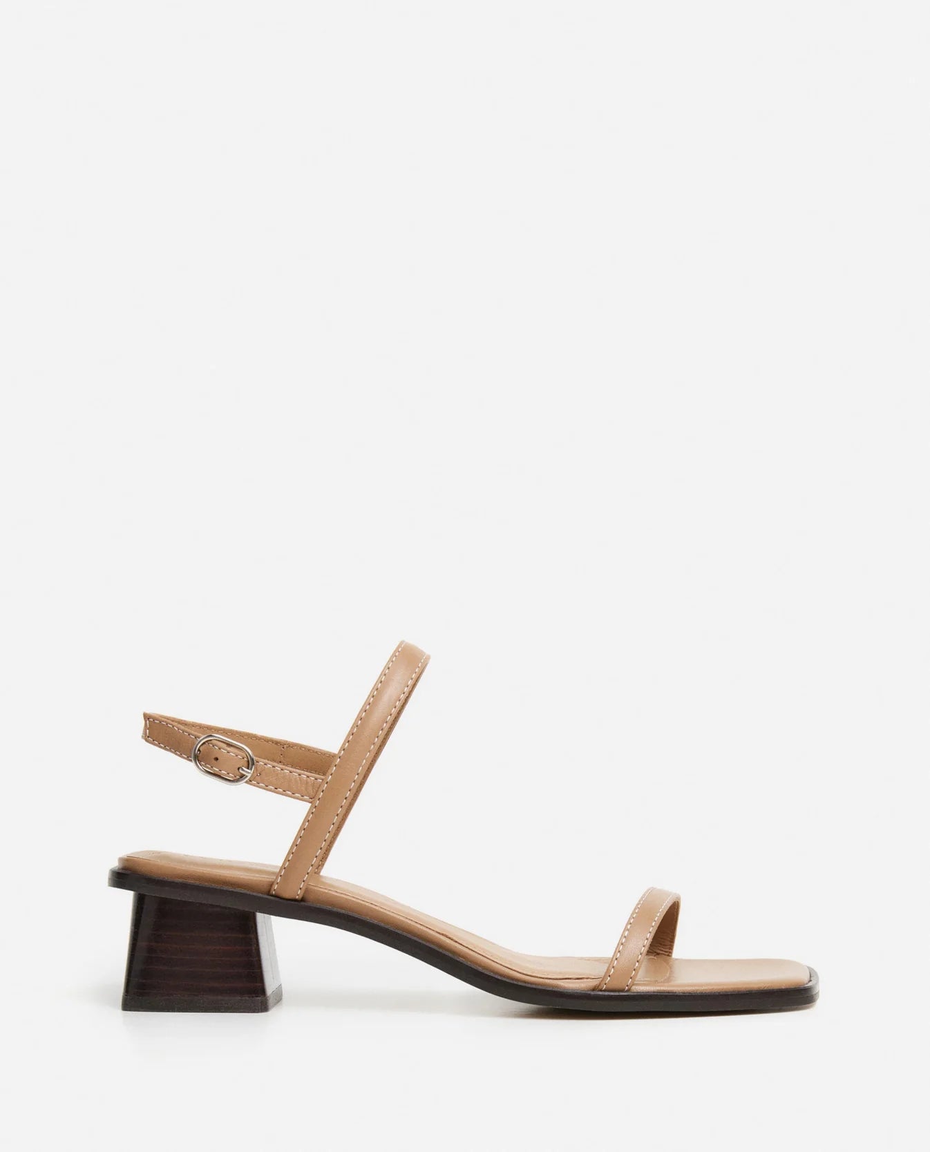 Flattered Juno leather mid-heel shoes in Cognac