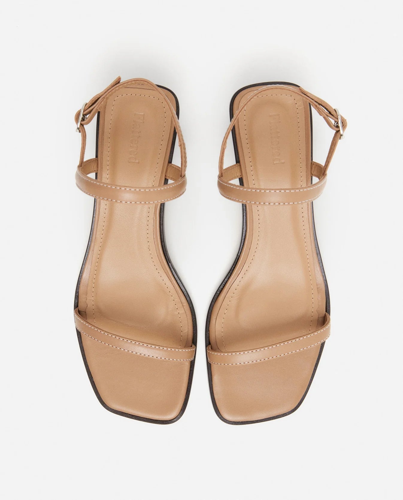 Flattered Juno leather mid-heel shoes in Cognac