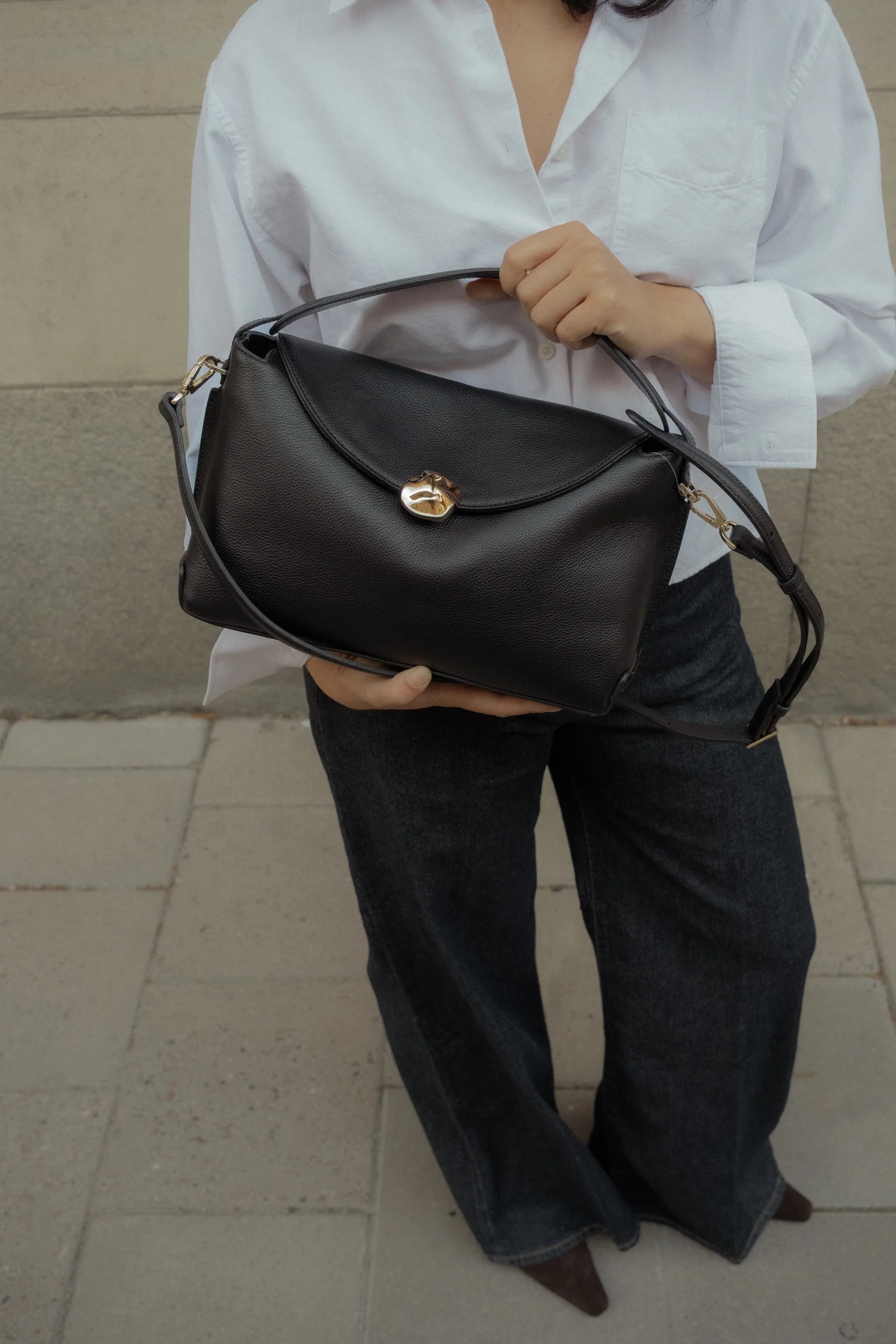 Hanna Grande Bag Grained - Black