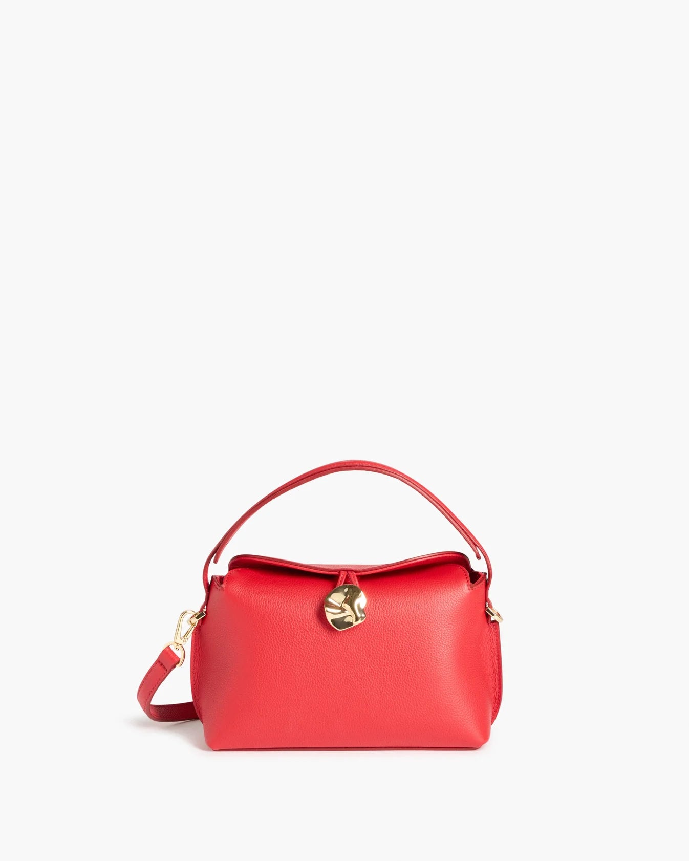 Flattered Hanna Mini Bag - Grained Leather Cherry | Made in Italy
