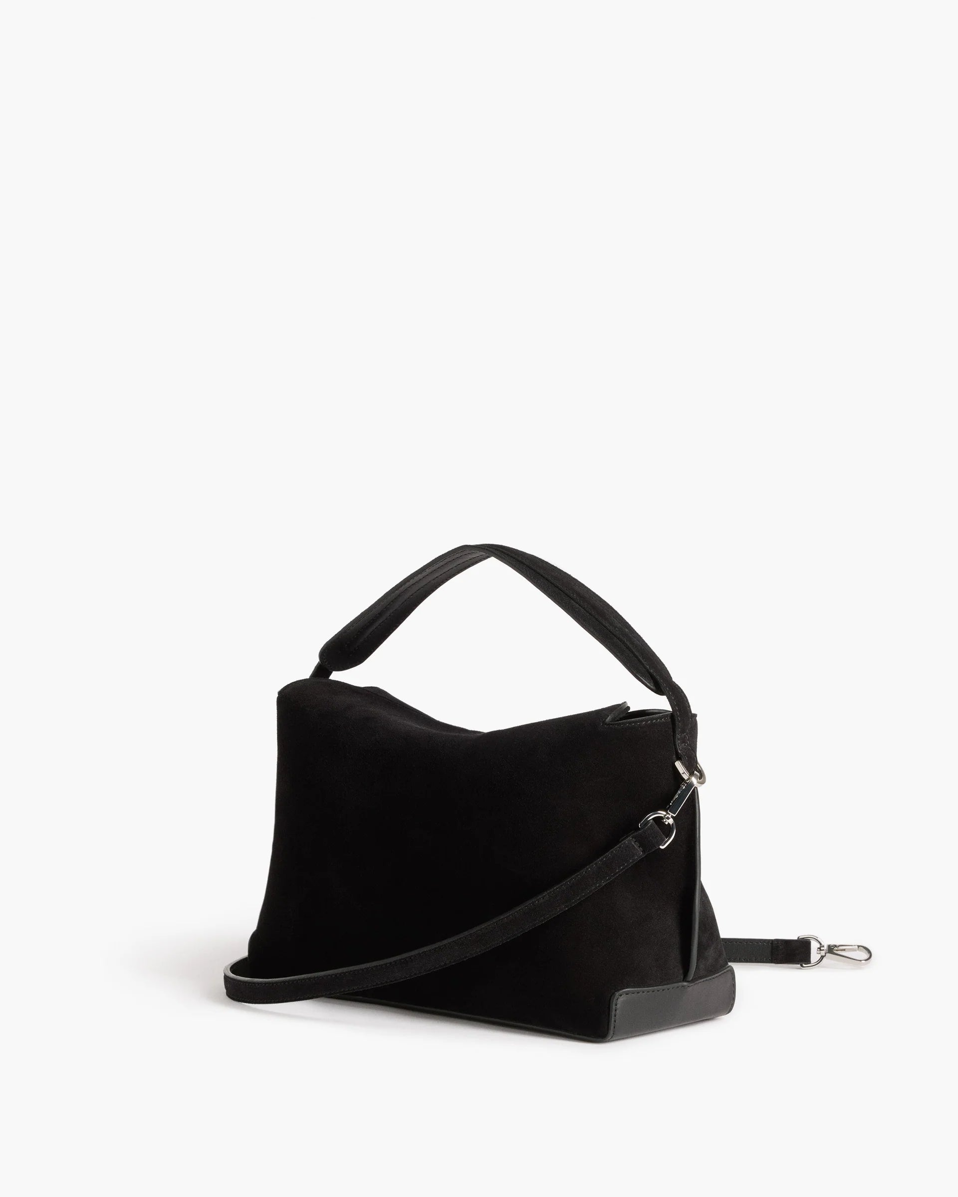 Helia Handbag - Black Suede