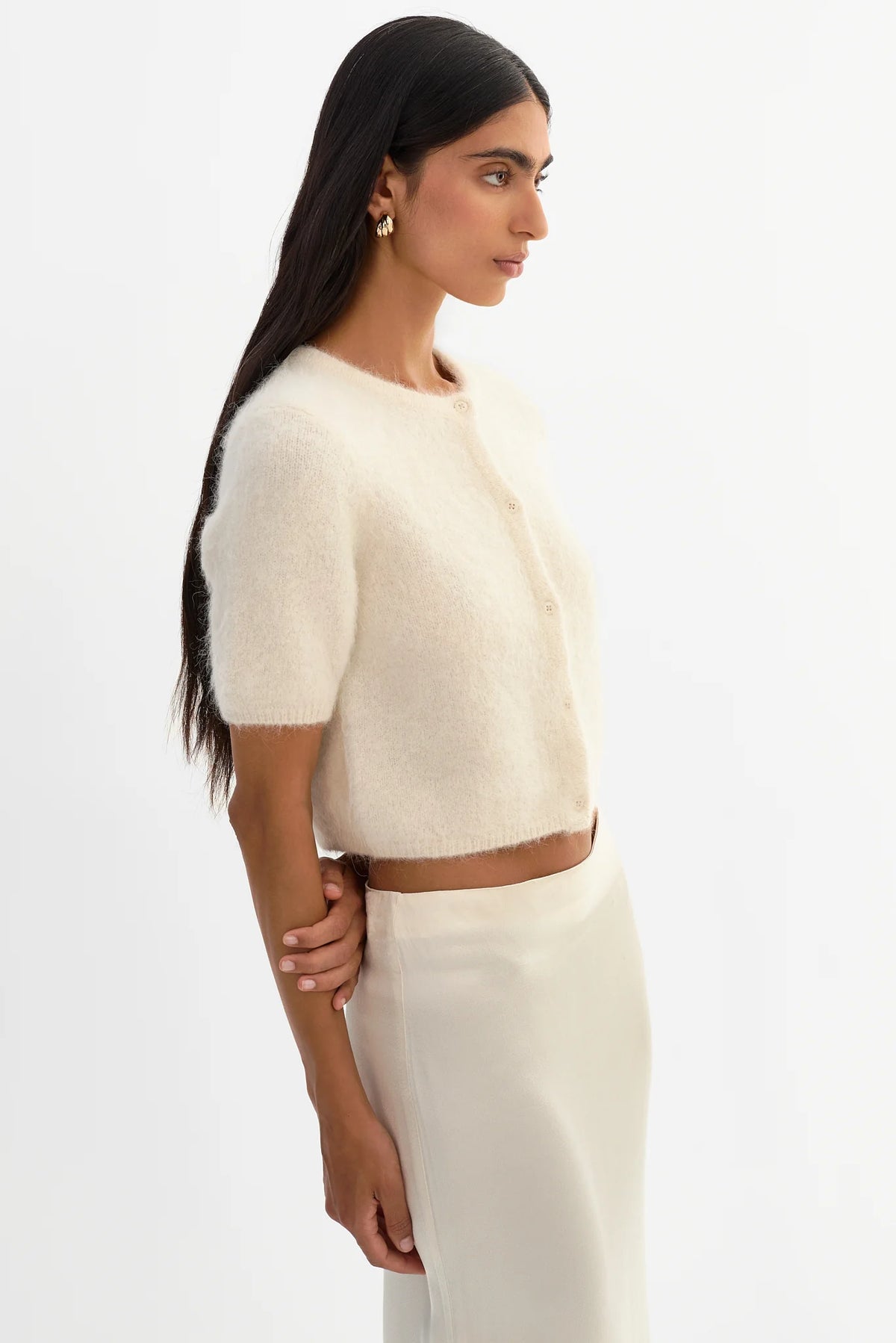 Kendra Cropped Cardigan - Ivory