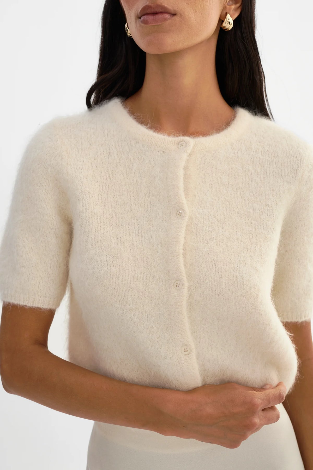 Kendra Cropped Cardigan - Ivory