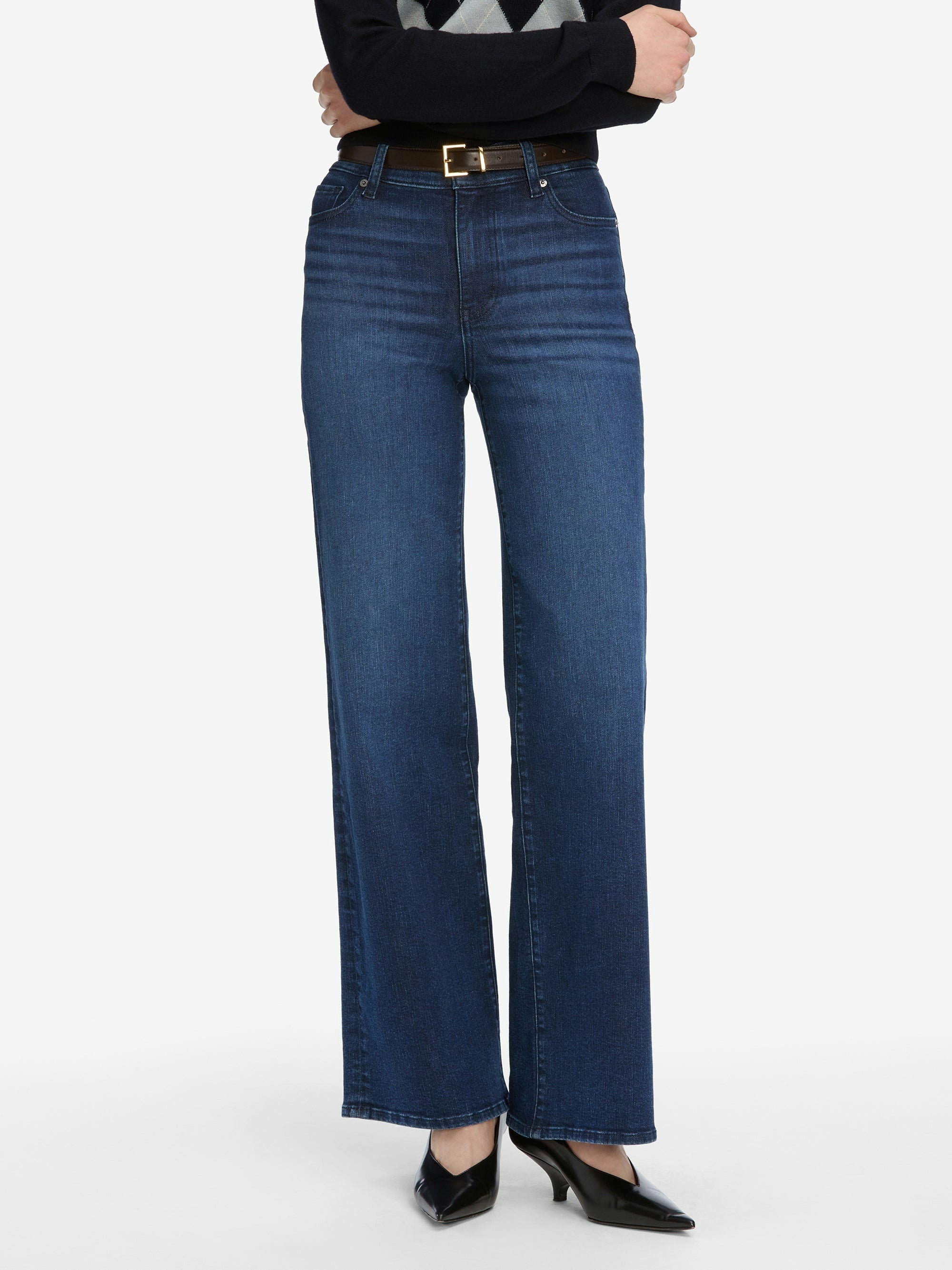 cotton denim jeans wide leg 
