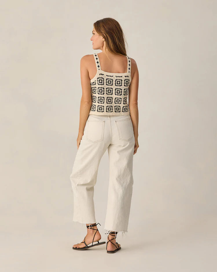 Crochet Tank - Black & White