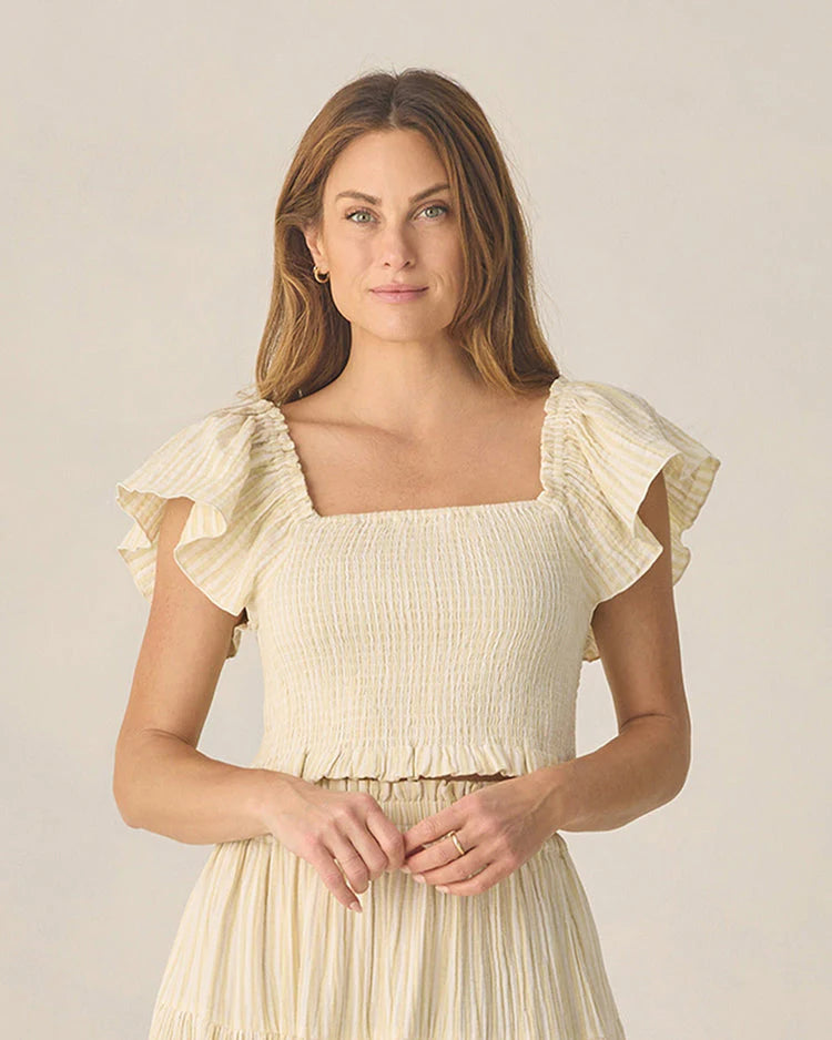 Zayla Top - Citron Stripe