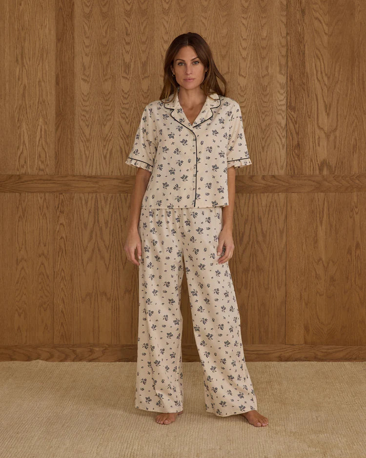Woven Pajama Set - Blue Floral