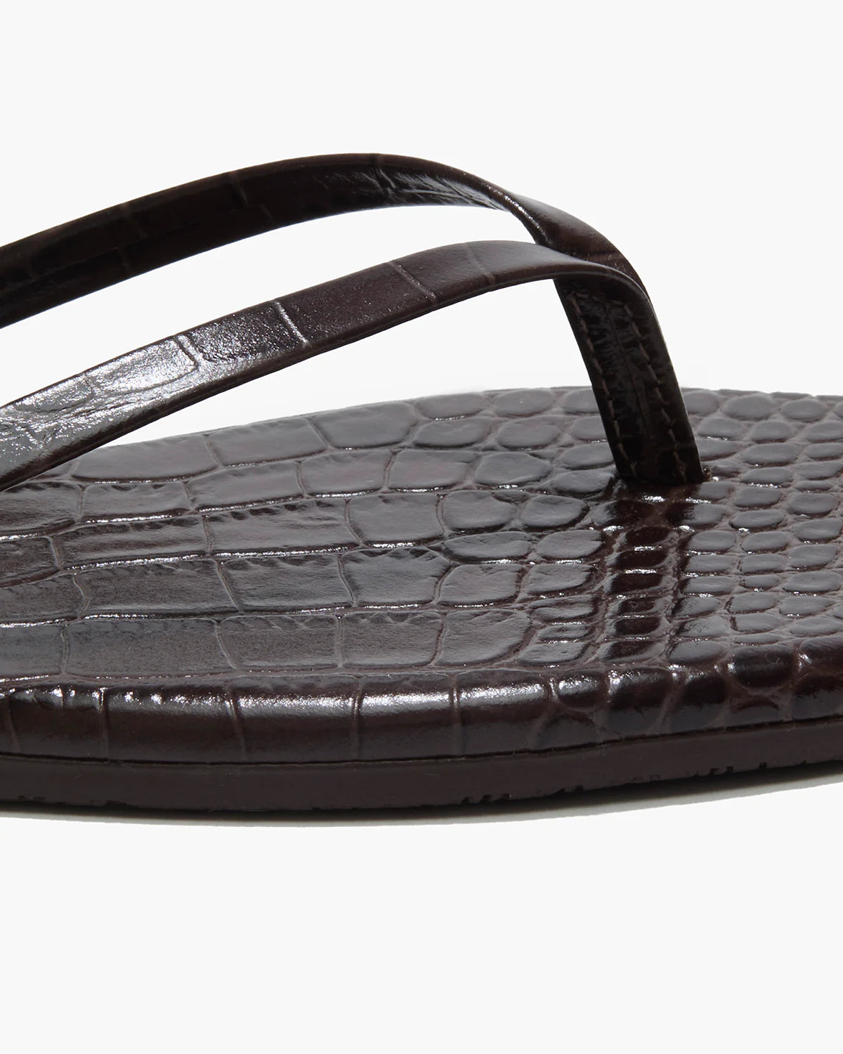 Square Toe Lily Croc – Carob