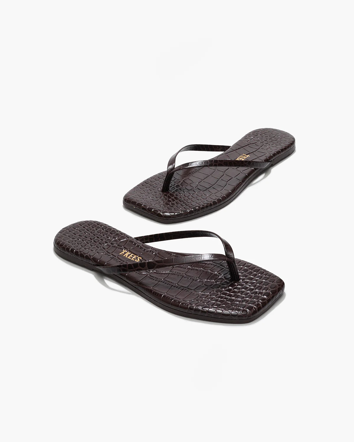 Square Toe Lily Croc – Carob