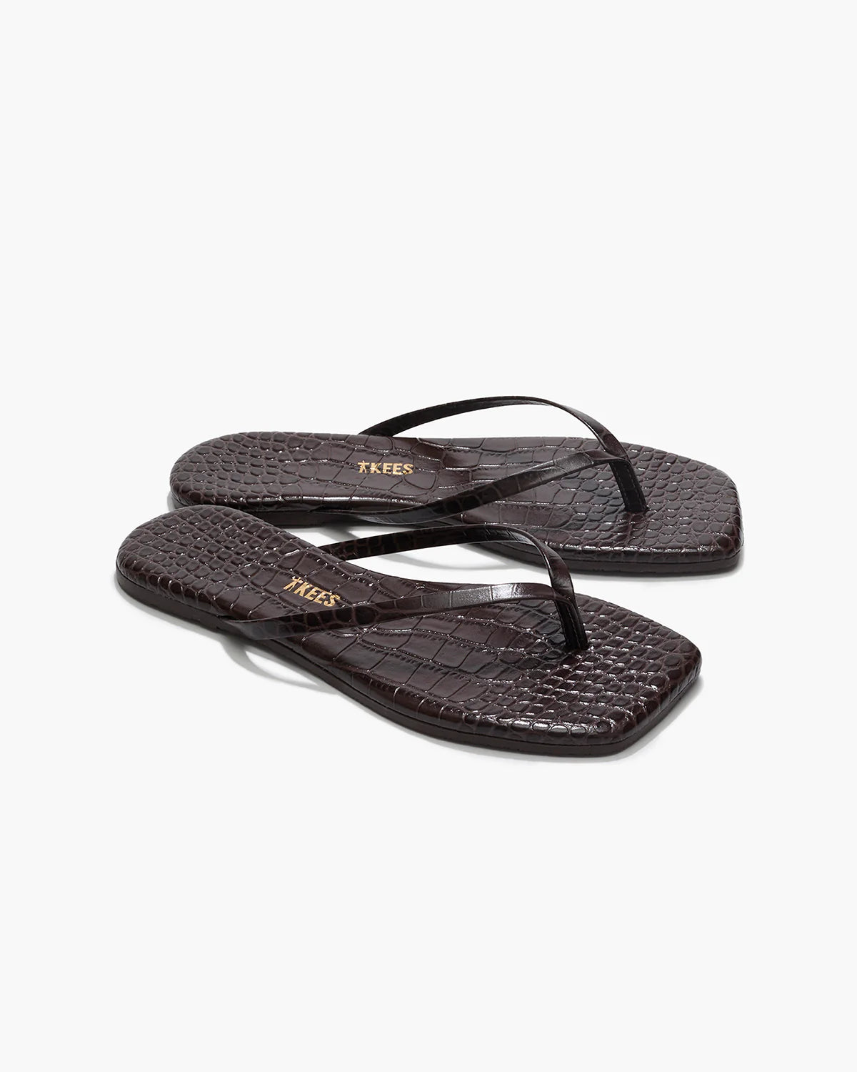 Square Toe Lily Croc – Carob