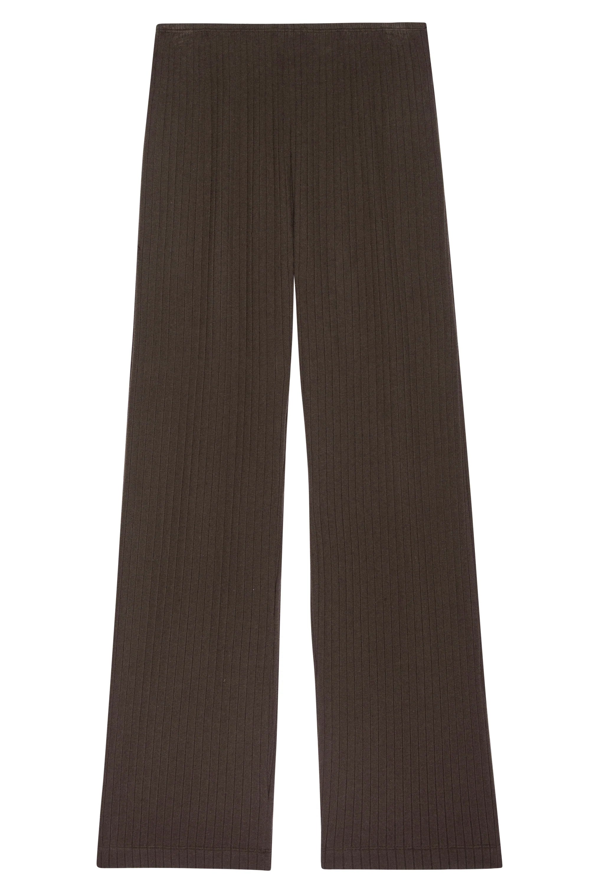 The Sweater Rib Simple Pant - Espresso