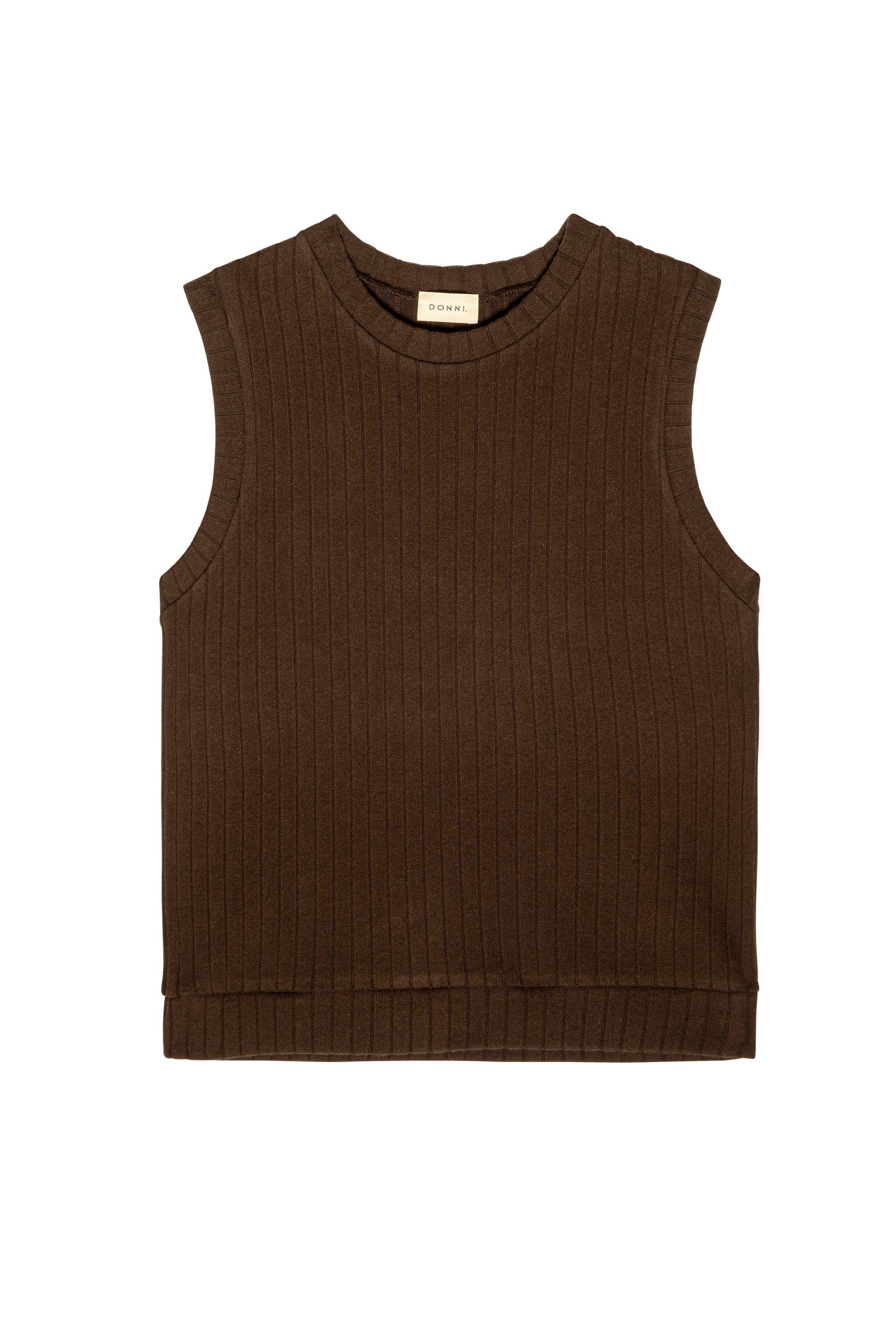 The Sweater Rib Tank - Espresso