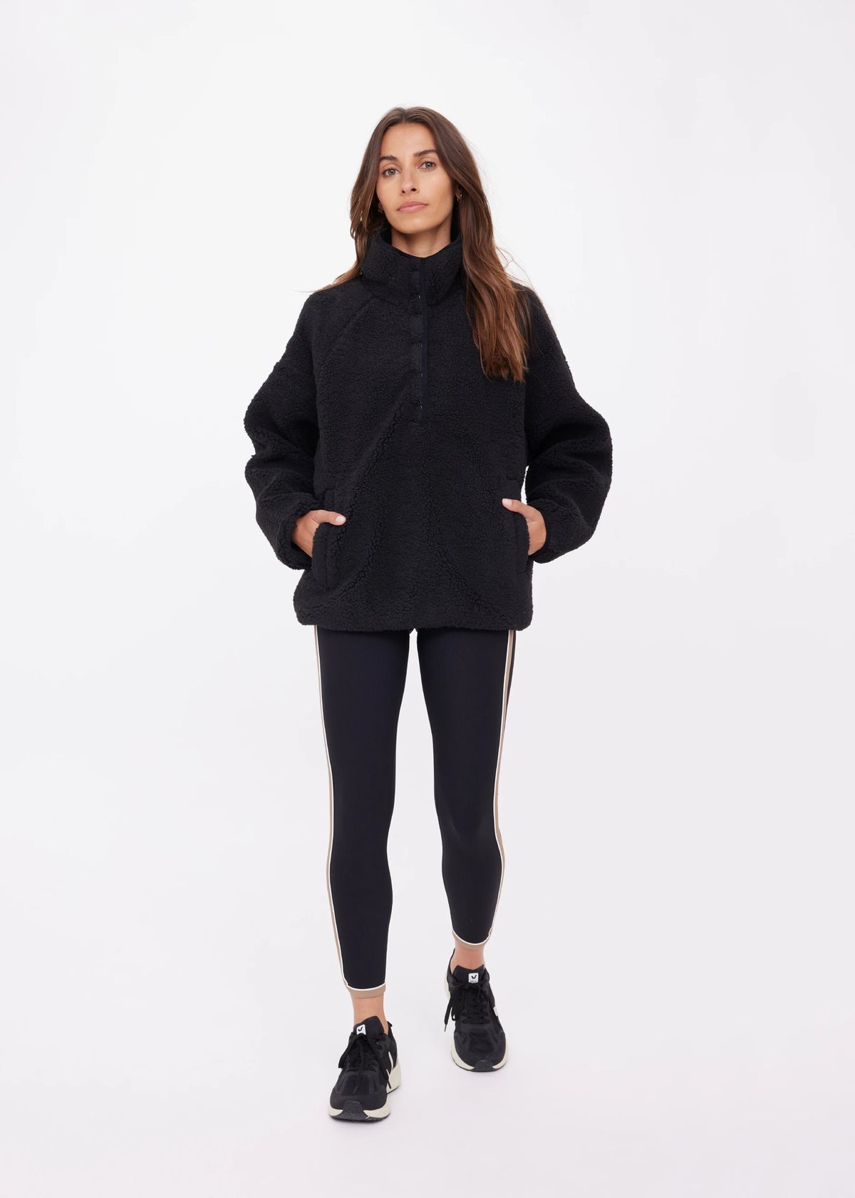 Harlow Fleece Pullover - Black