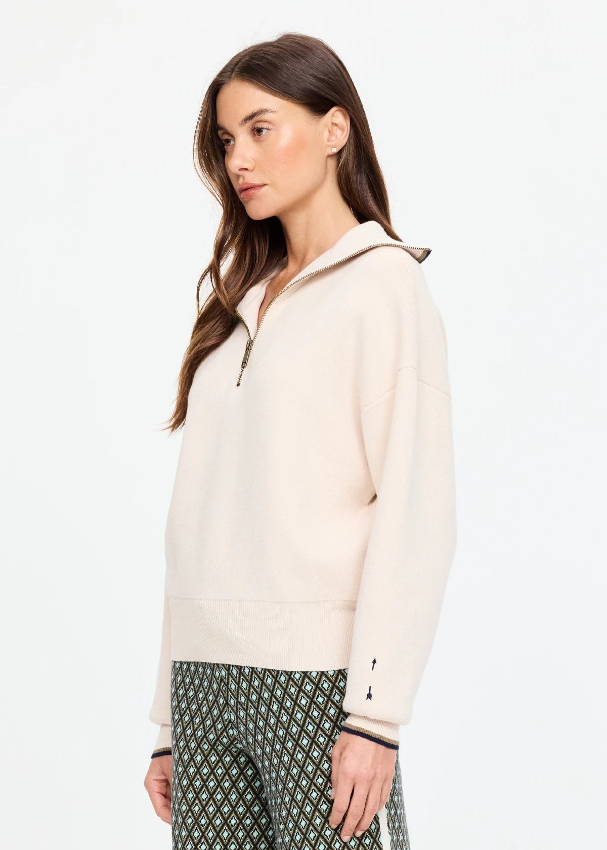 Kairo Half Zip Knit - Cream