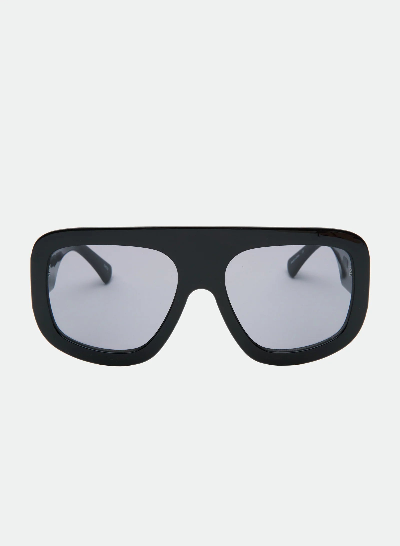 Oversized black sunglasses aviator style