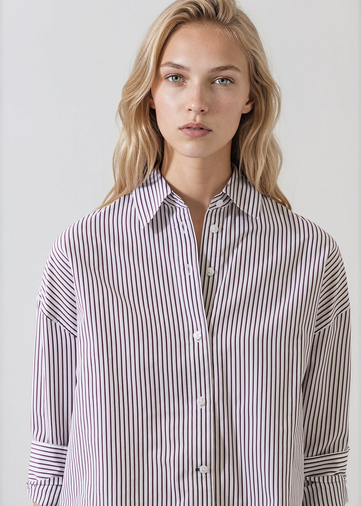 LS Boxy Shirt - Rosewood