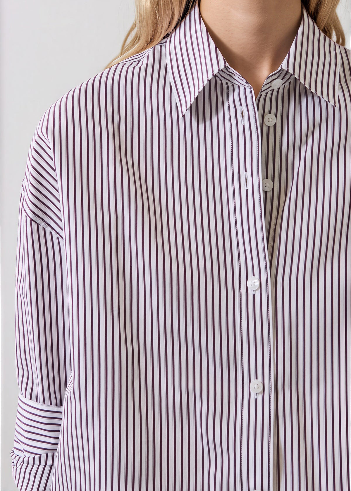 LS Boxy Shirt - Rosewood