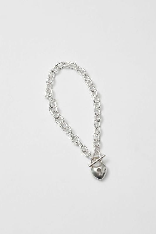 Heart Lock Bracelet - Sterling Silver