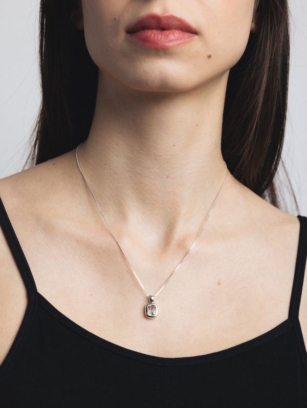 Freya Necklace - Seafoam Amethyst and Sterling Silver