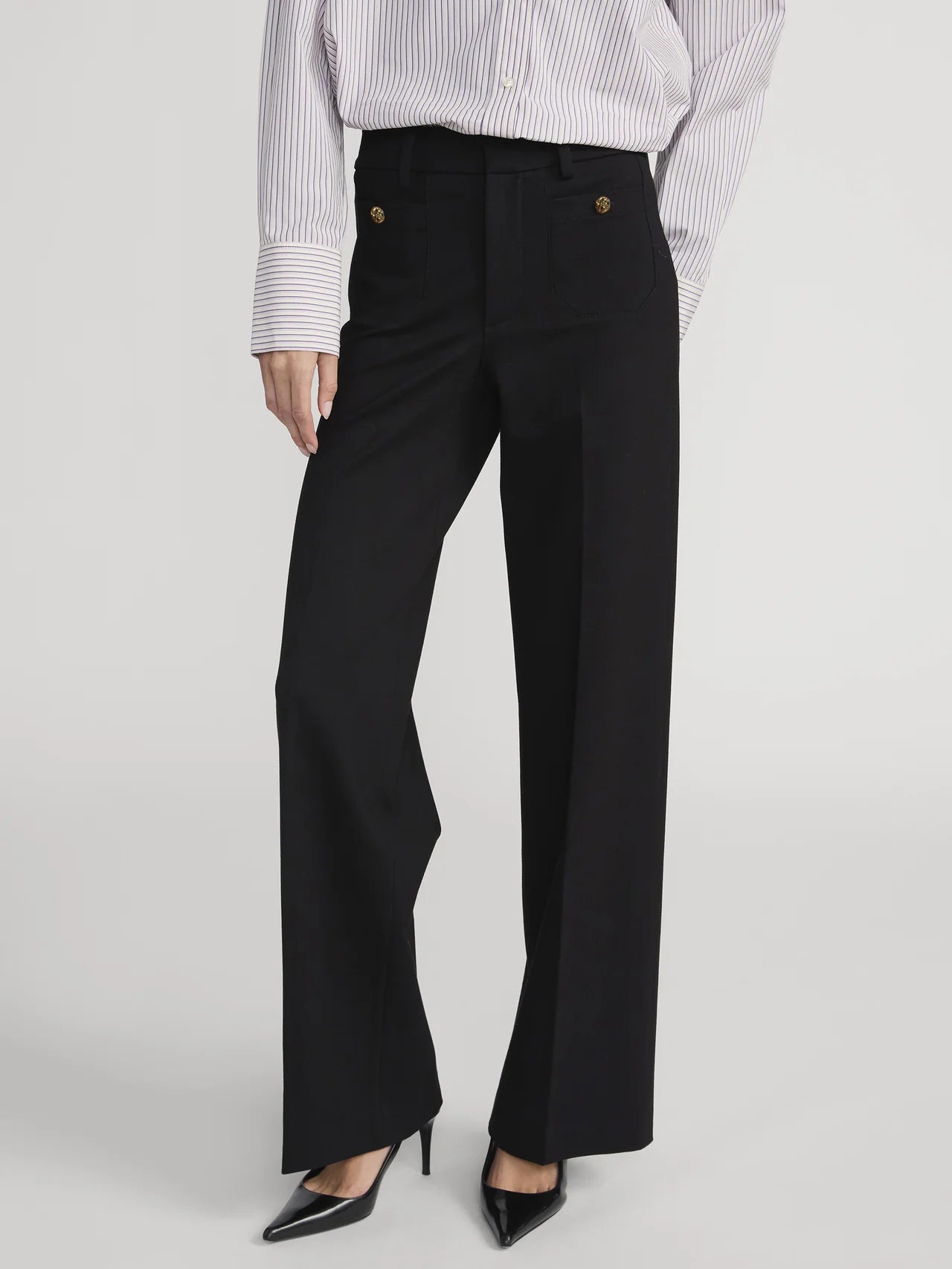 The Slim Palazzo Trouser - Black