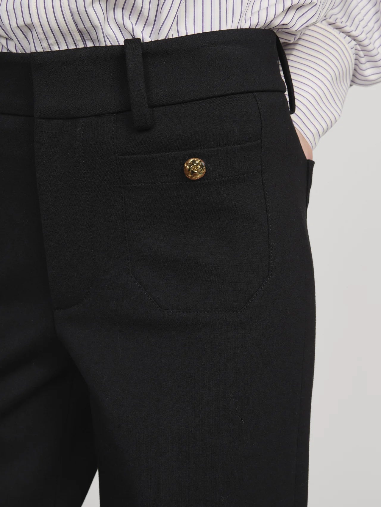 The Slim Palazzo Trouser - Black