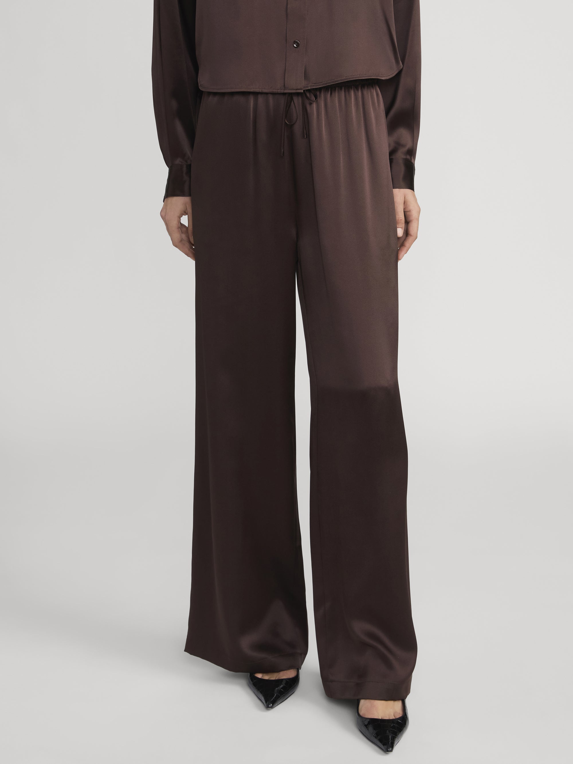 The Silk Lounge Pant - Americano
