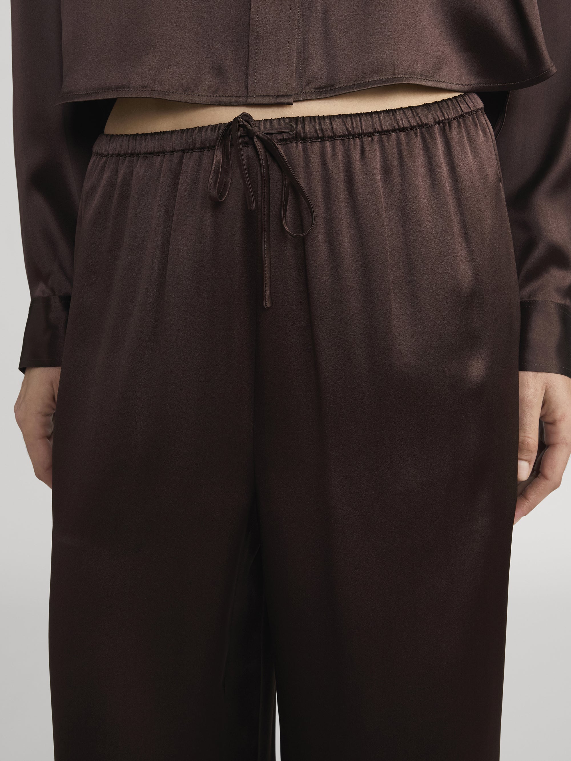 The Silk Lounge Pant - Americano