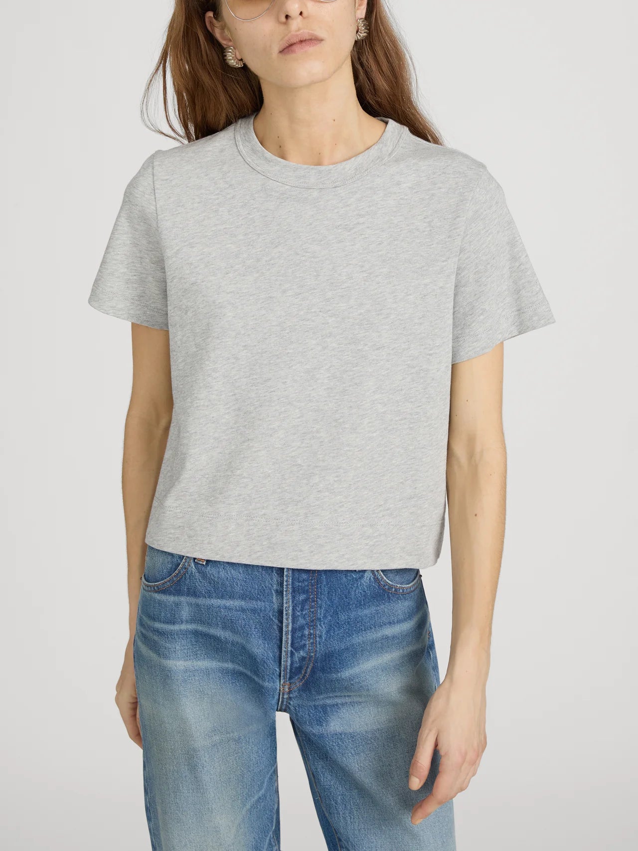 The Boxy Tee - Heather Grey