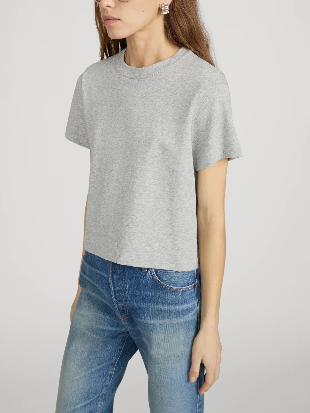The Boxy Tee - Heather Grey