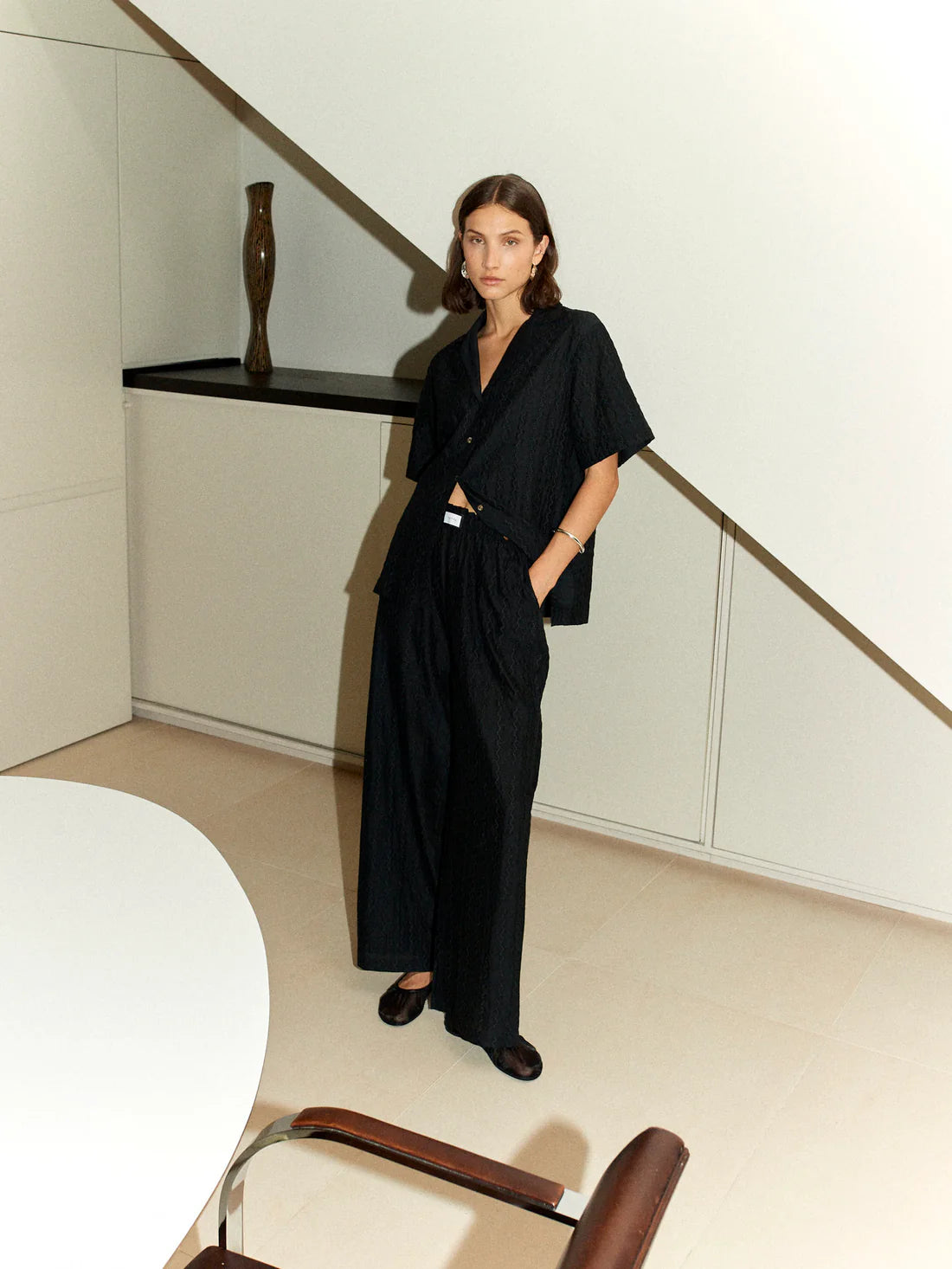 Bondi Shirt - Black Embroidered