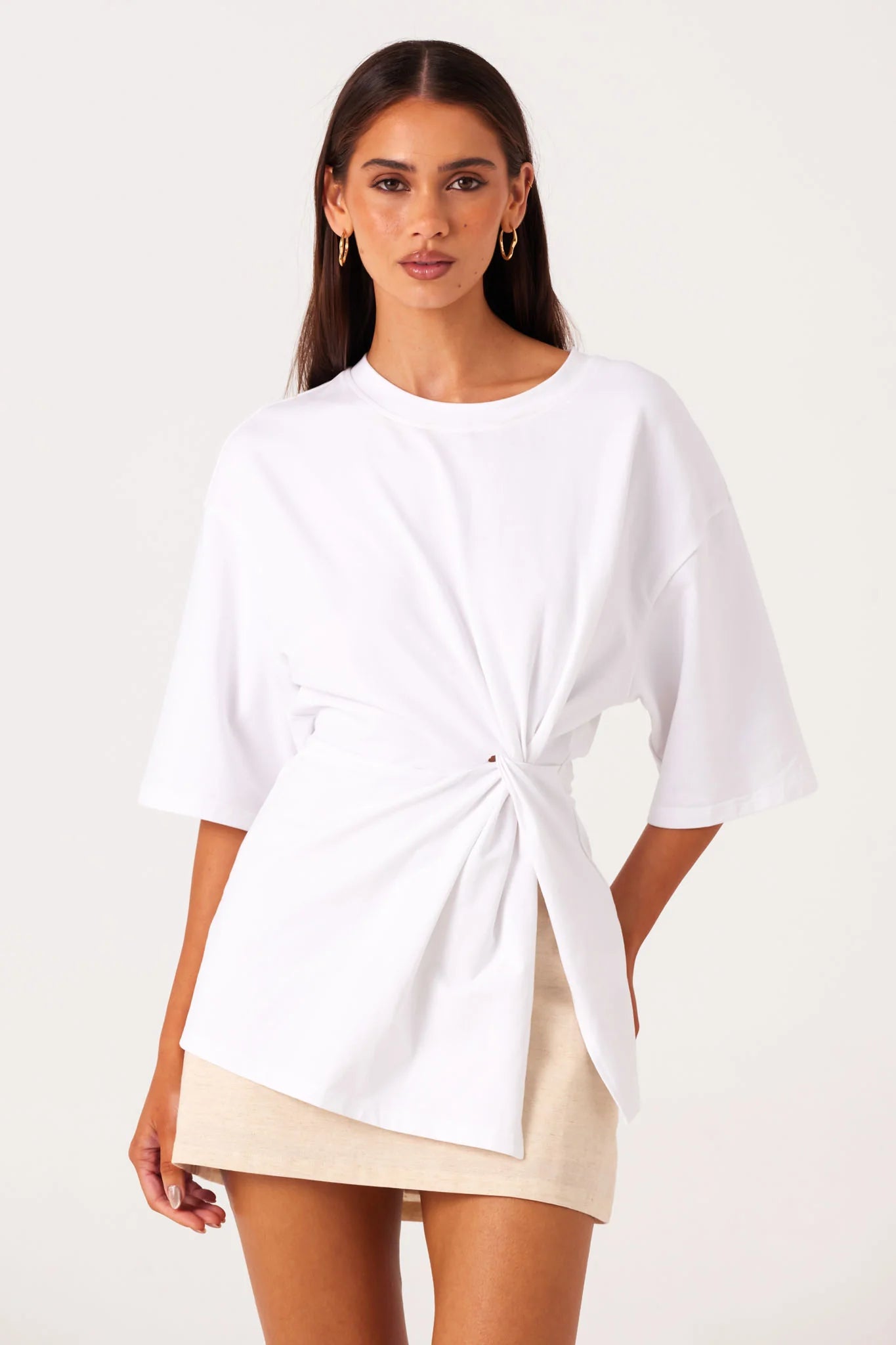 Zaira Knot T-shirt - White