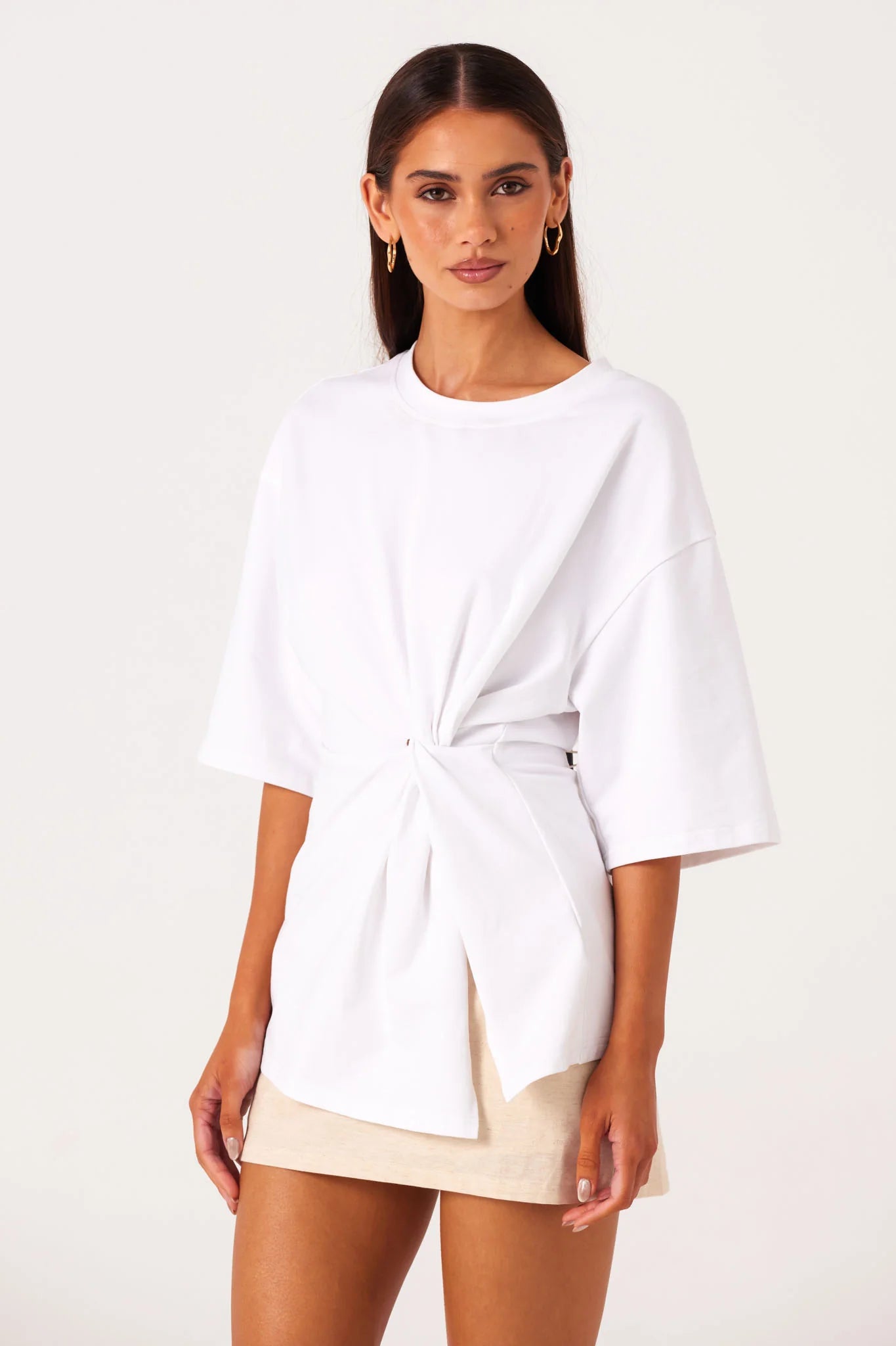 Zaira Knot T-shirt - White