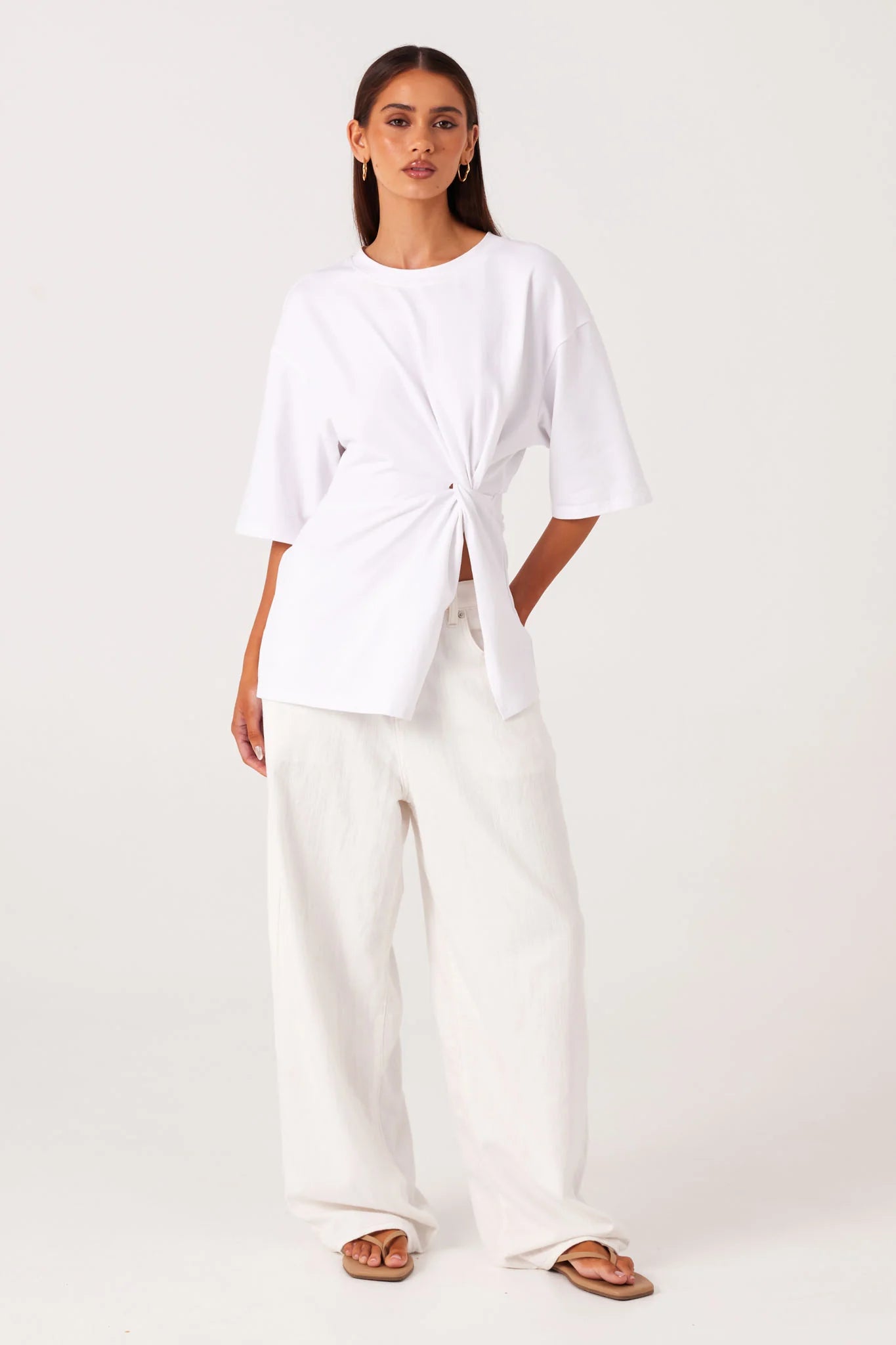 Zaira Knot T-shirt - White