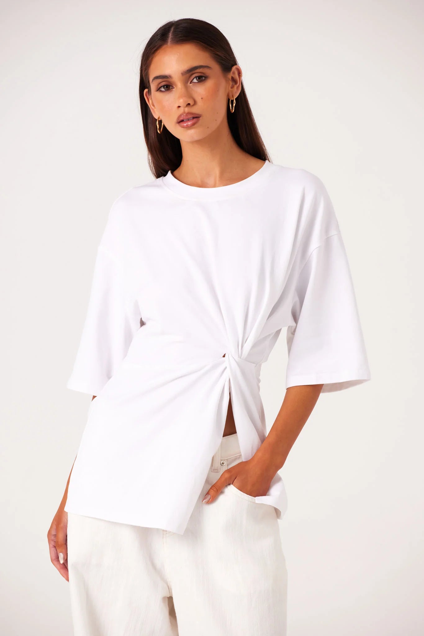 Zaira Knot T-shirt - White