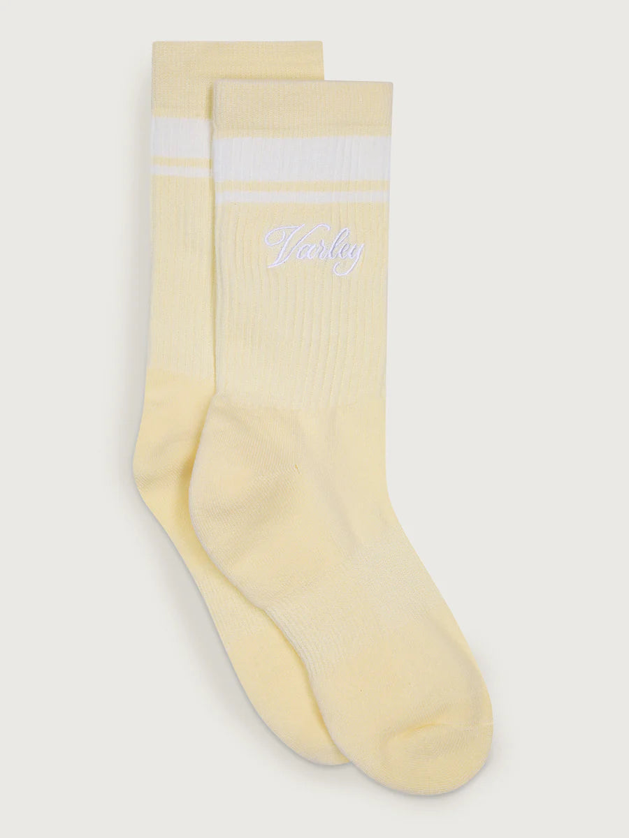 Lamar Club Stripe Sock - Reed Yellow/ Egret