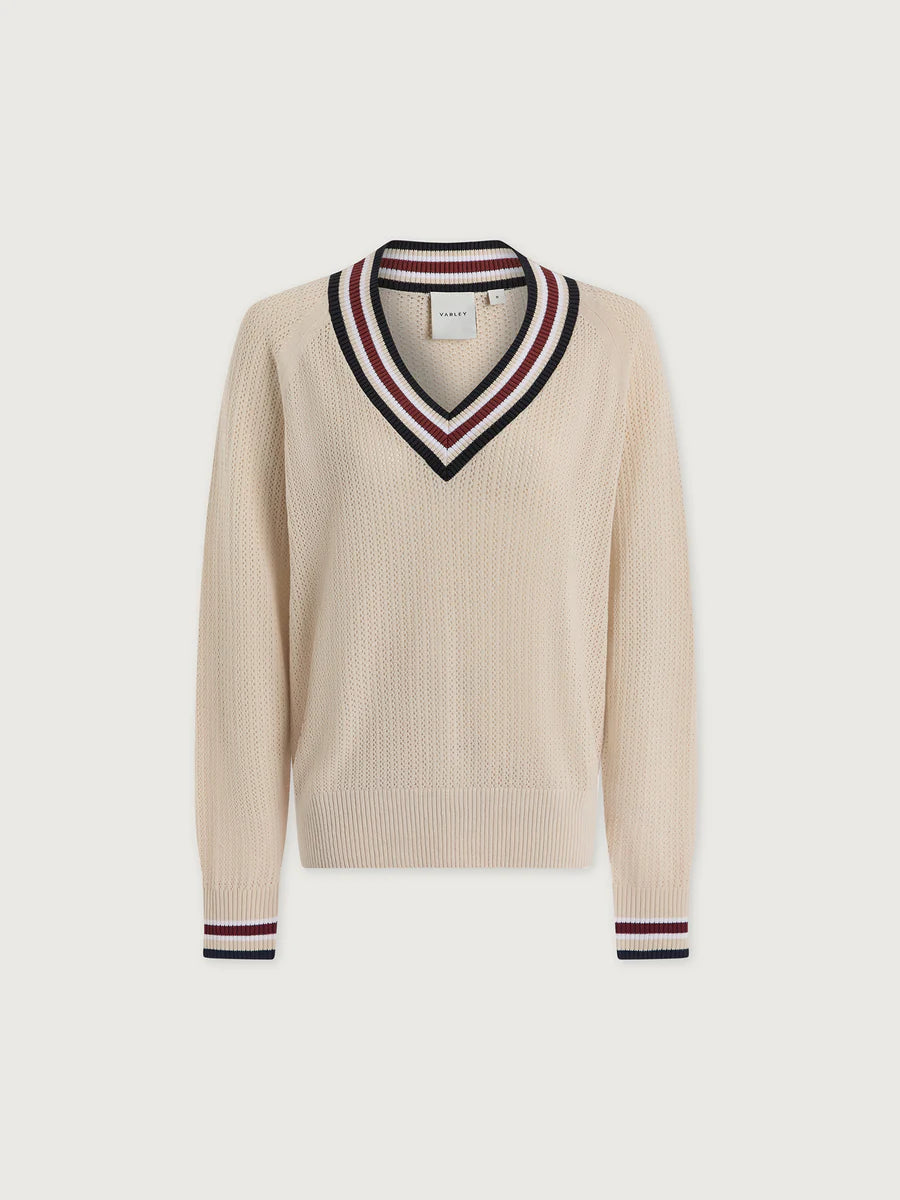 Maurice V-Neck Sweater - Oat Milk