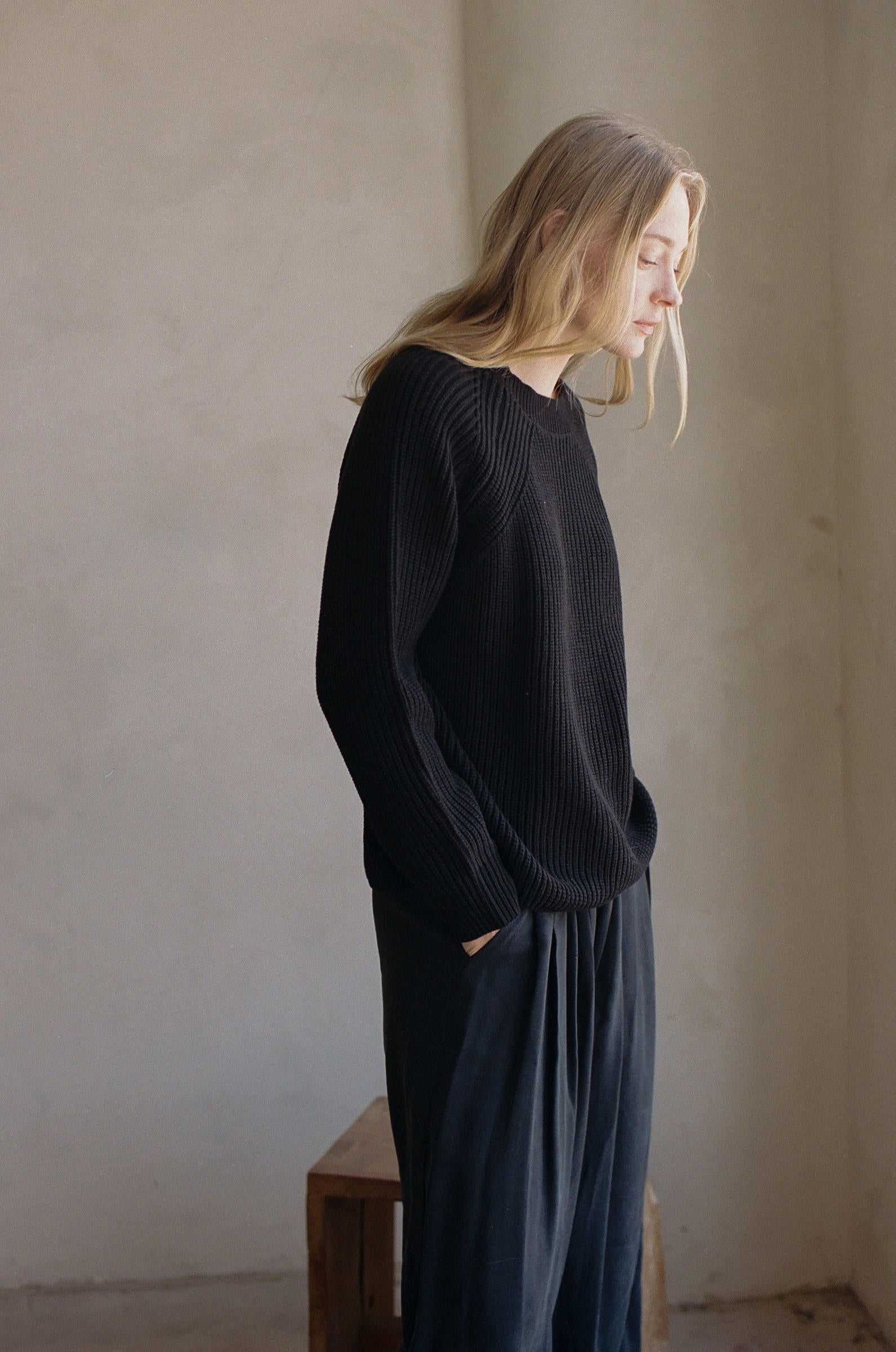 Audette Sweater Top - Black