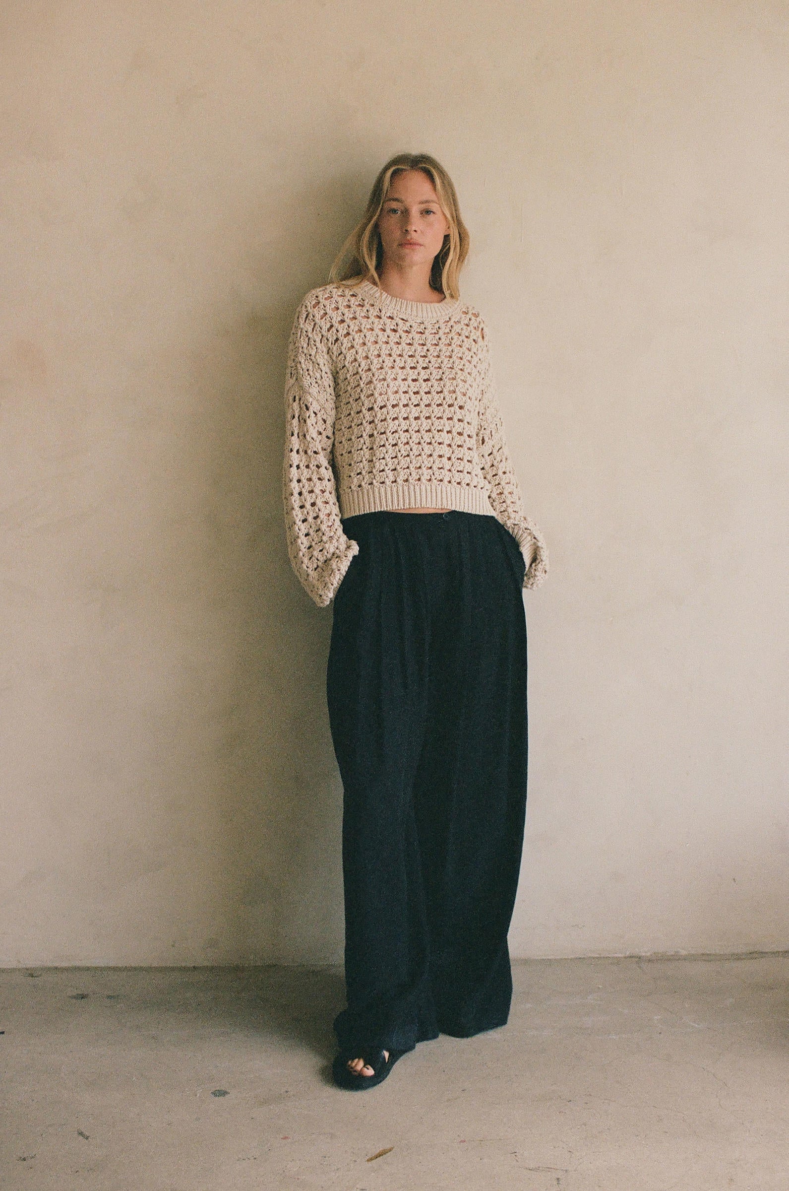 Augustine Sweater Top - Natural