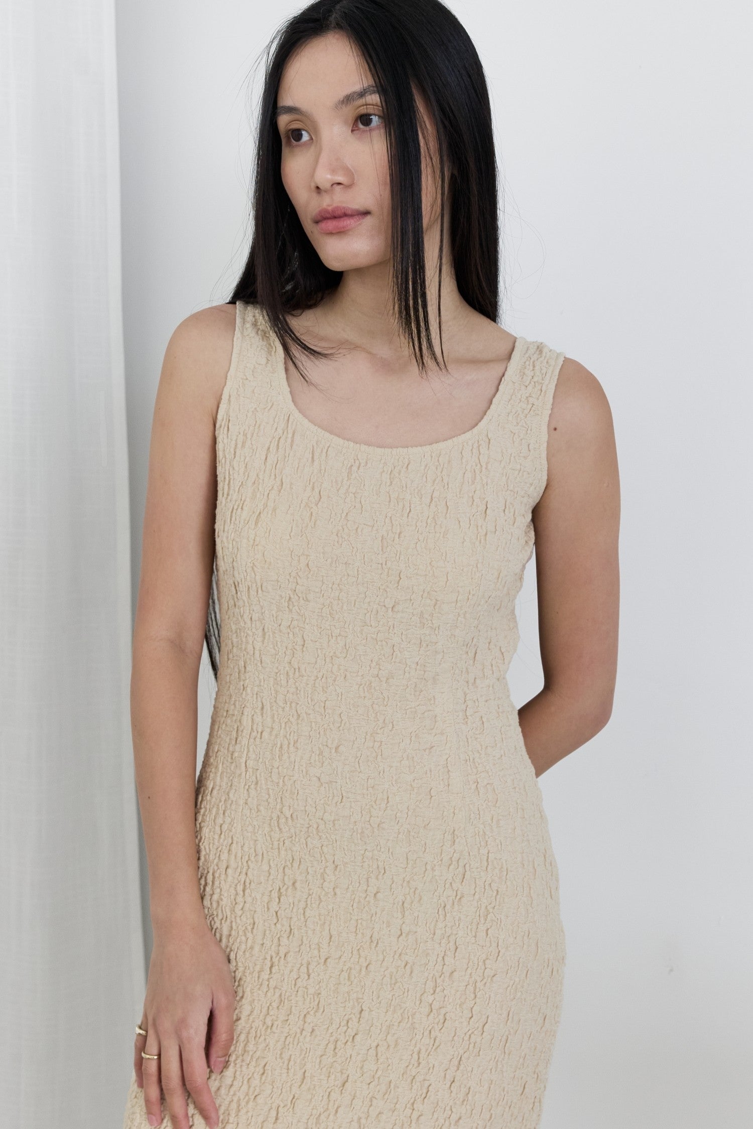 The Claudia Dress - Beige